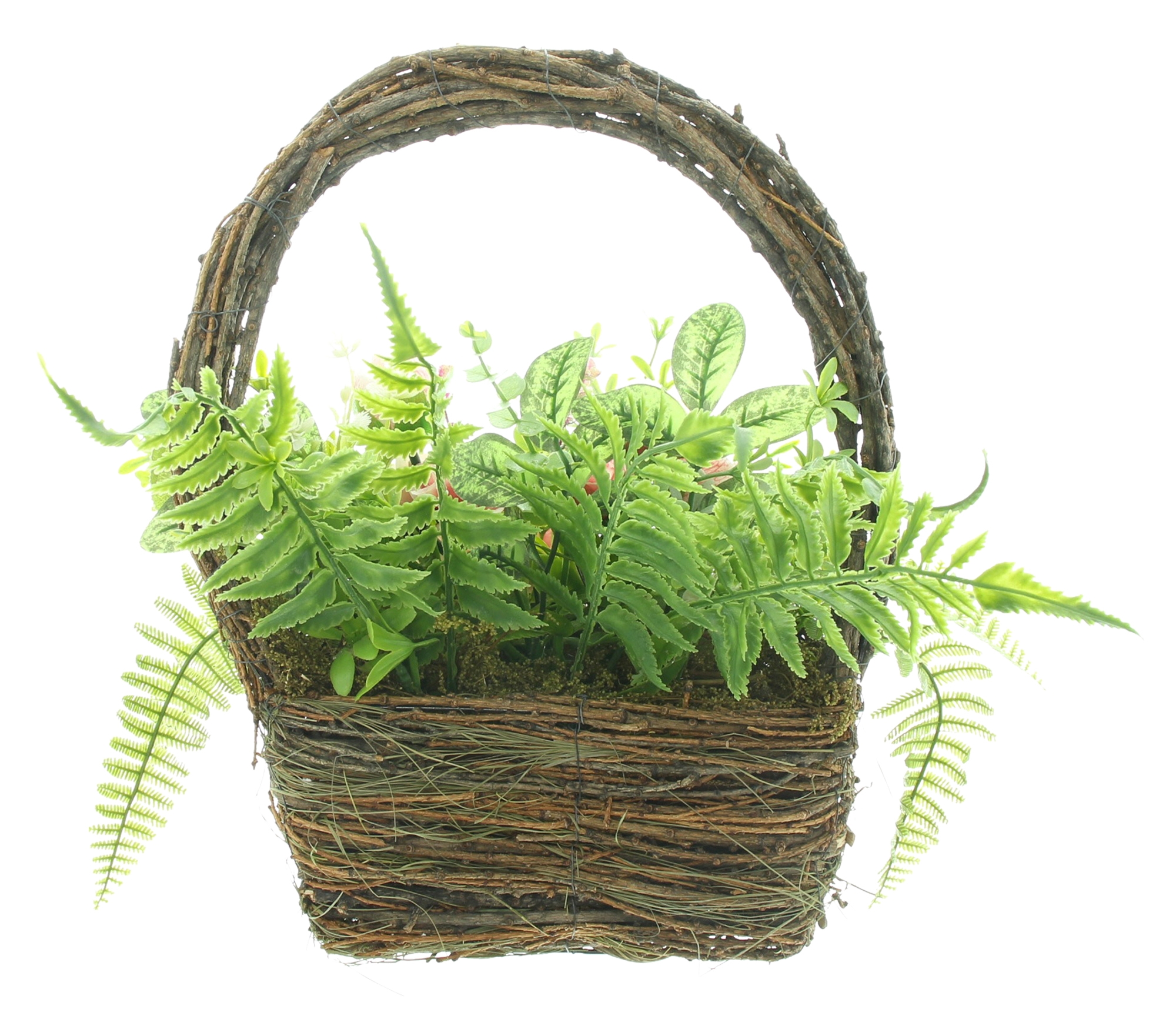 Acheter Panier de fleurs artificielles "rose tendre"  dans la boutique en ligne de Frank Flechtwaren pour Nouvel arrivage