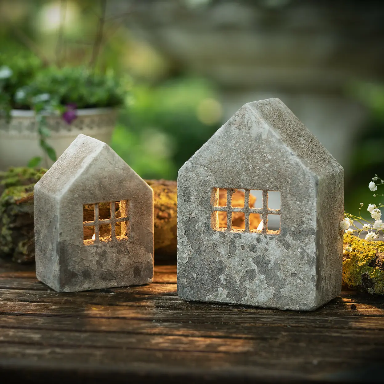 Acheter Lot de 2 maisons "style béton"  dans la boutique en ligne de Frank Flechtwaren