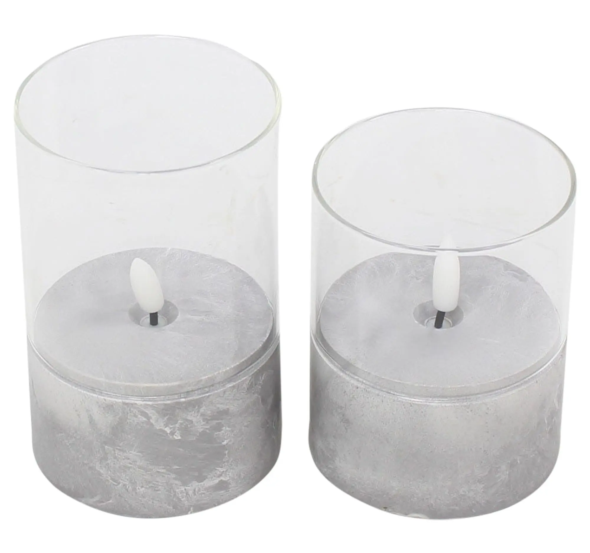 Acheter Lot de 2 bougies chauffe-plat LED "Aspect béton"  dans la boutique en ligne de Frank Flechtwaren pour Éclairage LED