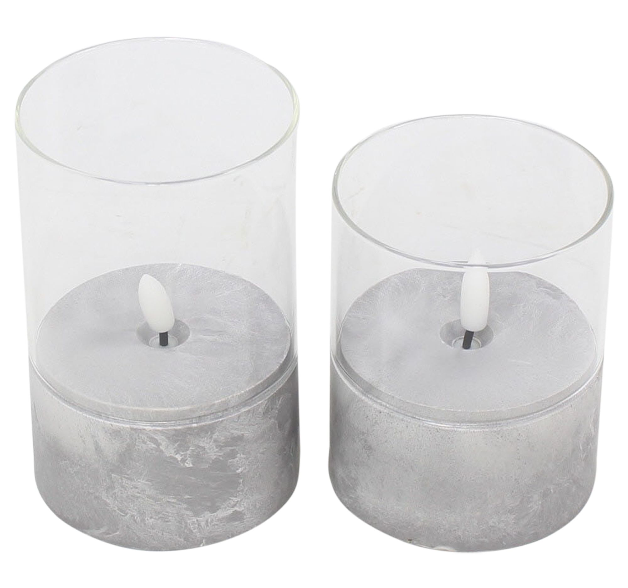 Acheter Lot de 2 bougies chauffe-plat LED "Aspect béton"  dans la boutique en ligne de Frank Flechtwaren pour Bougies &amp; LEDs