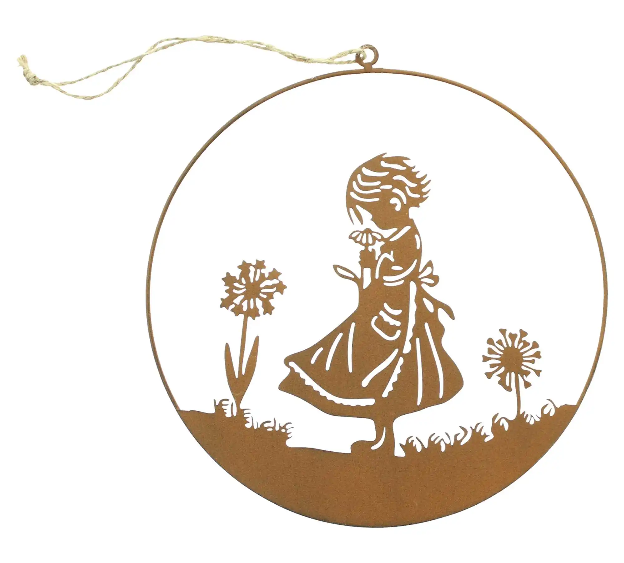 Acheter Suspension "fillette avec fleur"  dans la boutique en ligne de Frank Flechtwaren pour Anneaux de décoration