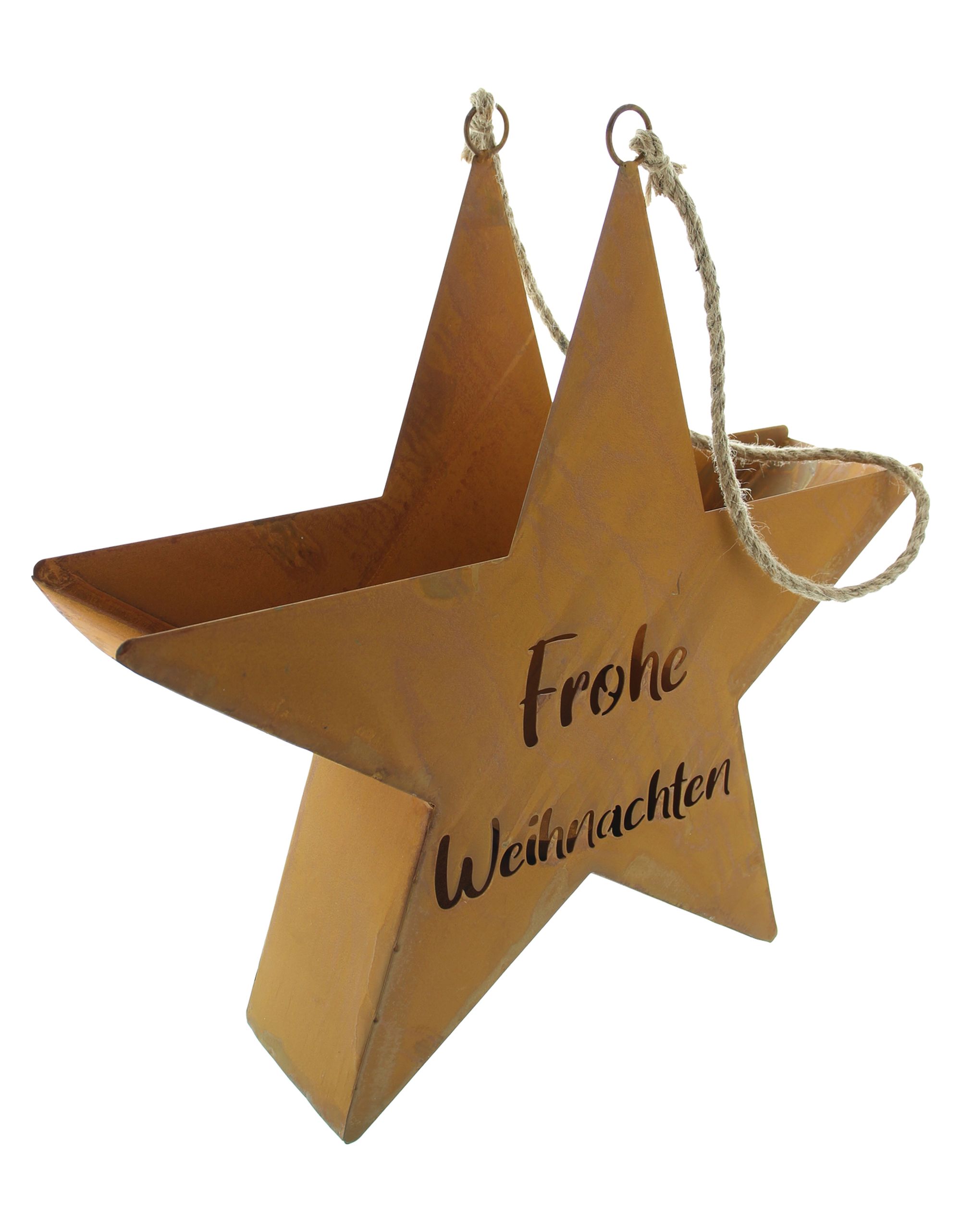 Acheter Étoile "Frohe weihnachten", grande  dans la boutique en ligne de Frank Flechtwaren pour Étoiles