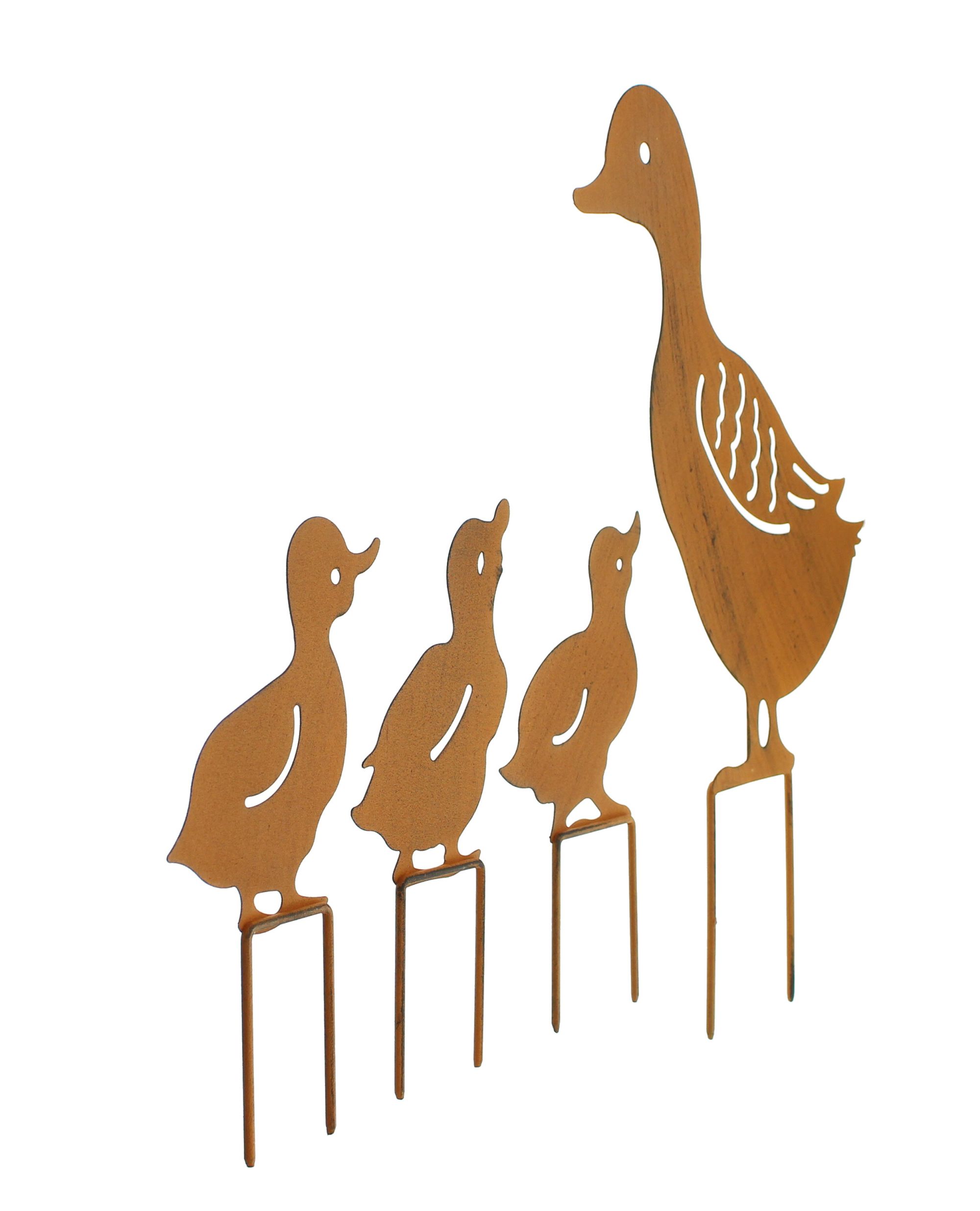 Acheter Lot de 4 pics "famille de canards"  dans la boutique en ligne de Frank Flechtwaren pour Pâques