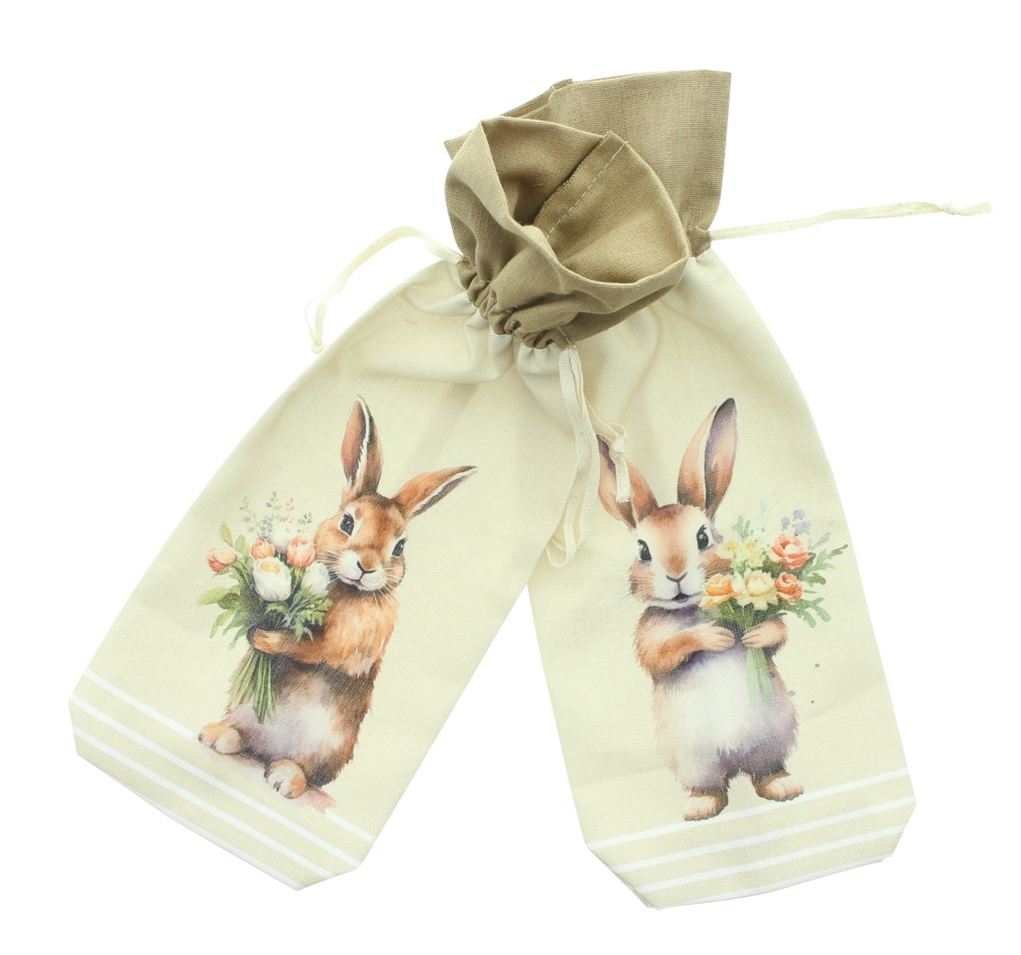 Acheter Lot de 2 sacs cadeaux "lapin fleuri"  dans la boutique en ligne de Frank Flechtwaren pour Nouvel arrivage