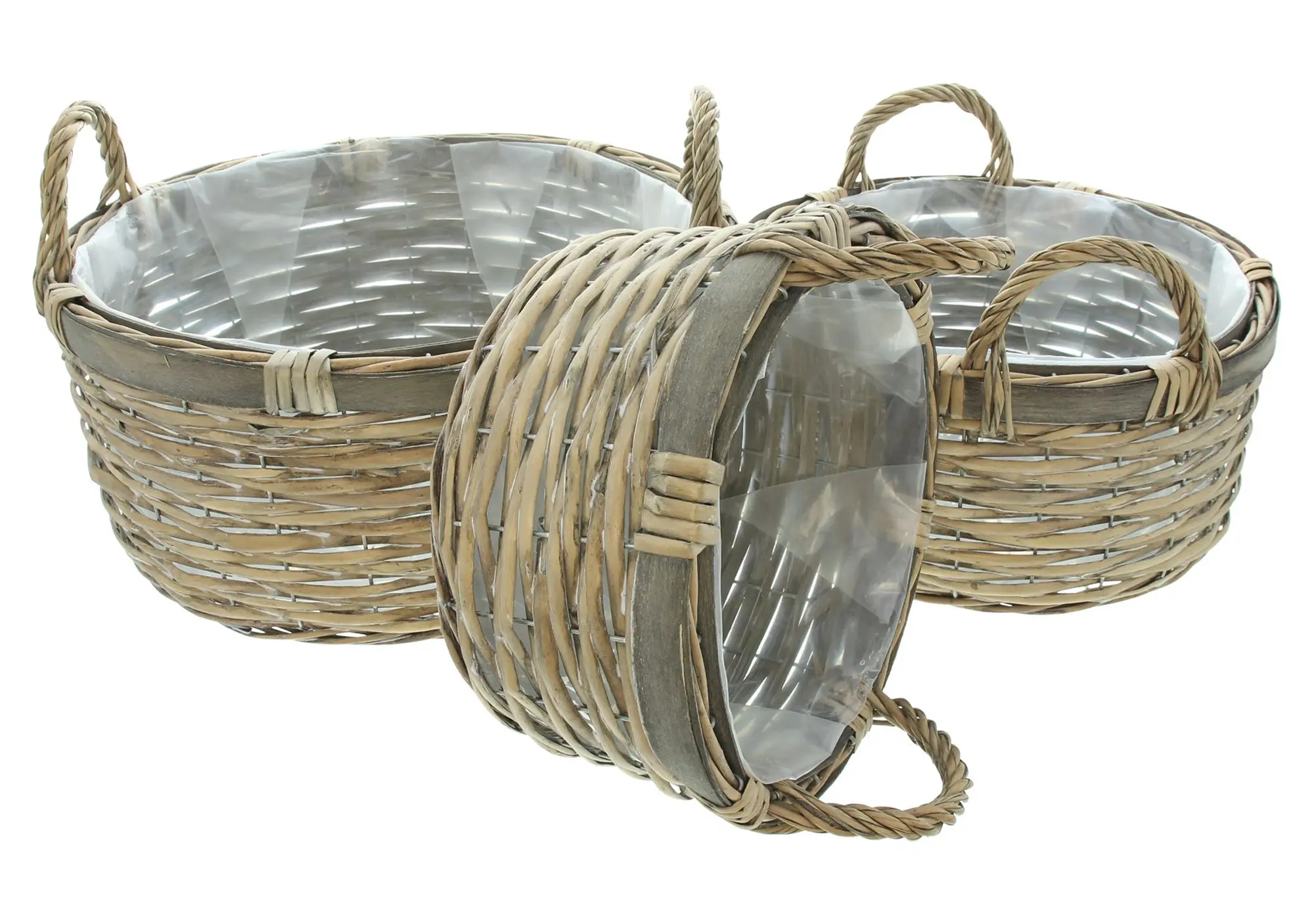 Acheter Lot de 3 paniers à plantes "charmeur"  dans la boutique en ligne de Frank Flechtwaren pour Jardinières corbeilles