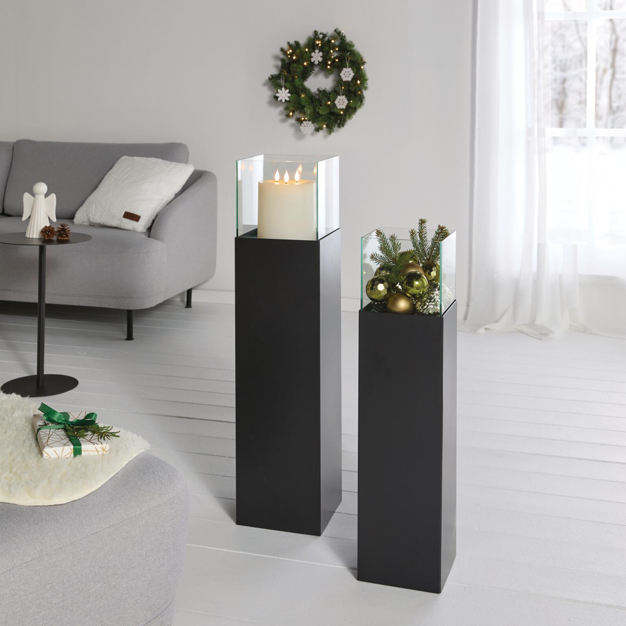 Acheter Lumière-colonne « Modern Black », lot de 2 dans la boutique en ligne de Frank Flechtwaren