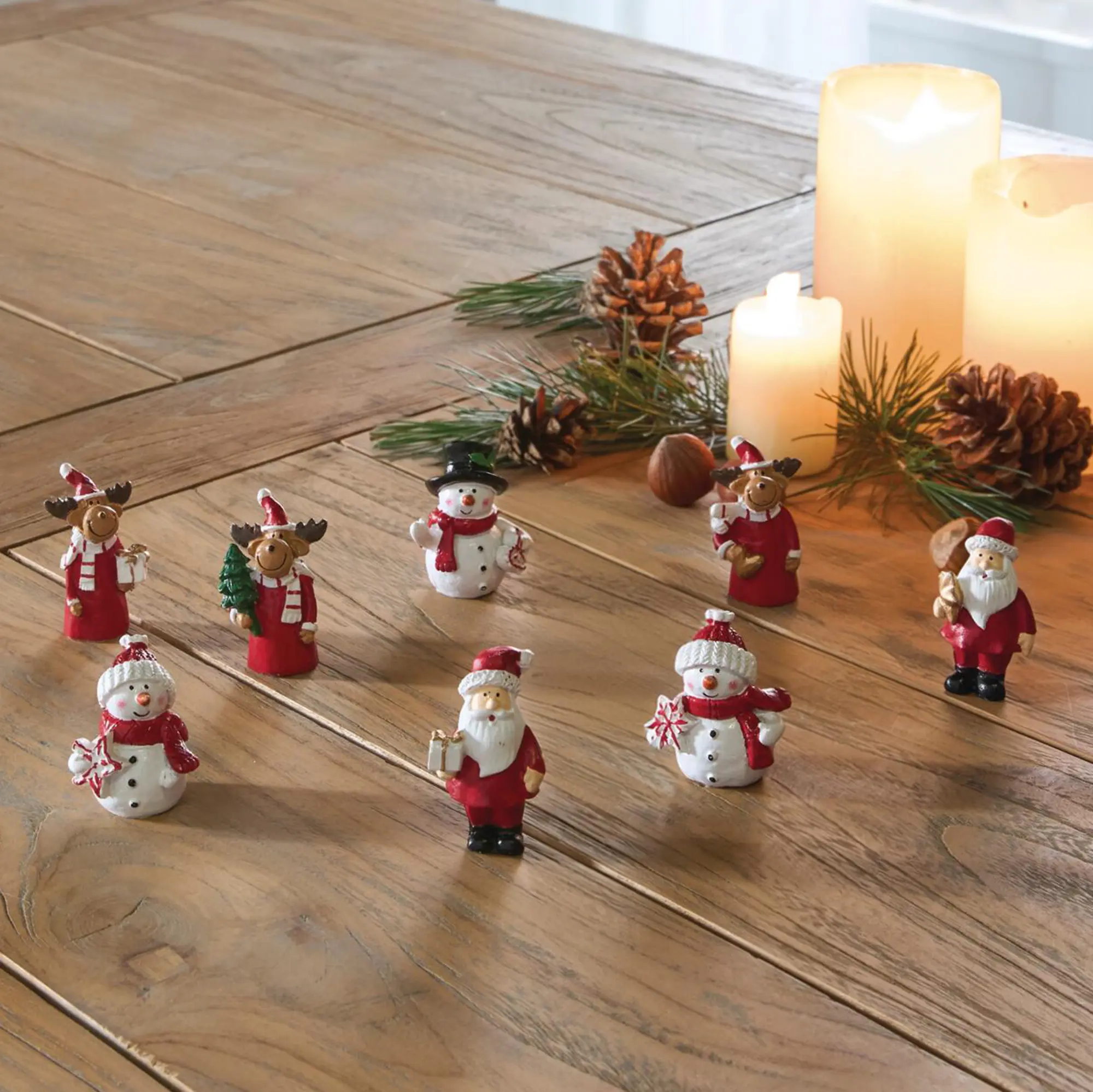 Acheter Figurines décoratives « Team Christmas », lot de 8 dans la boutique en ligne de Frank Flechtwaren