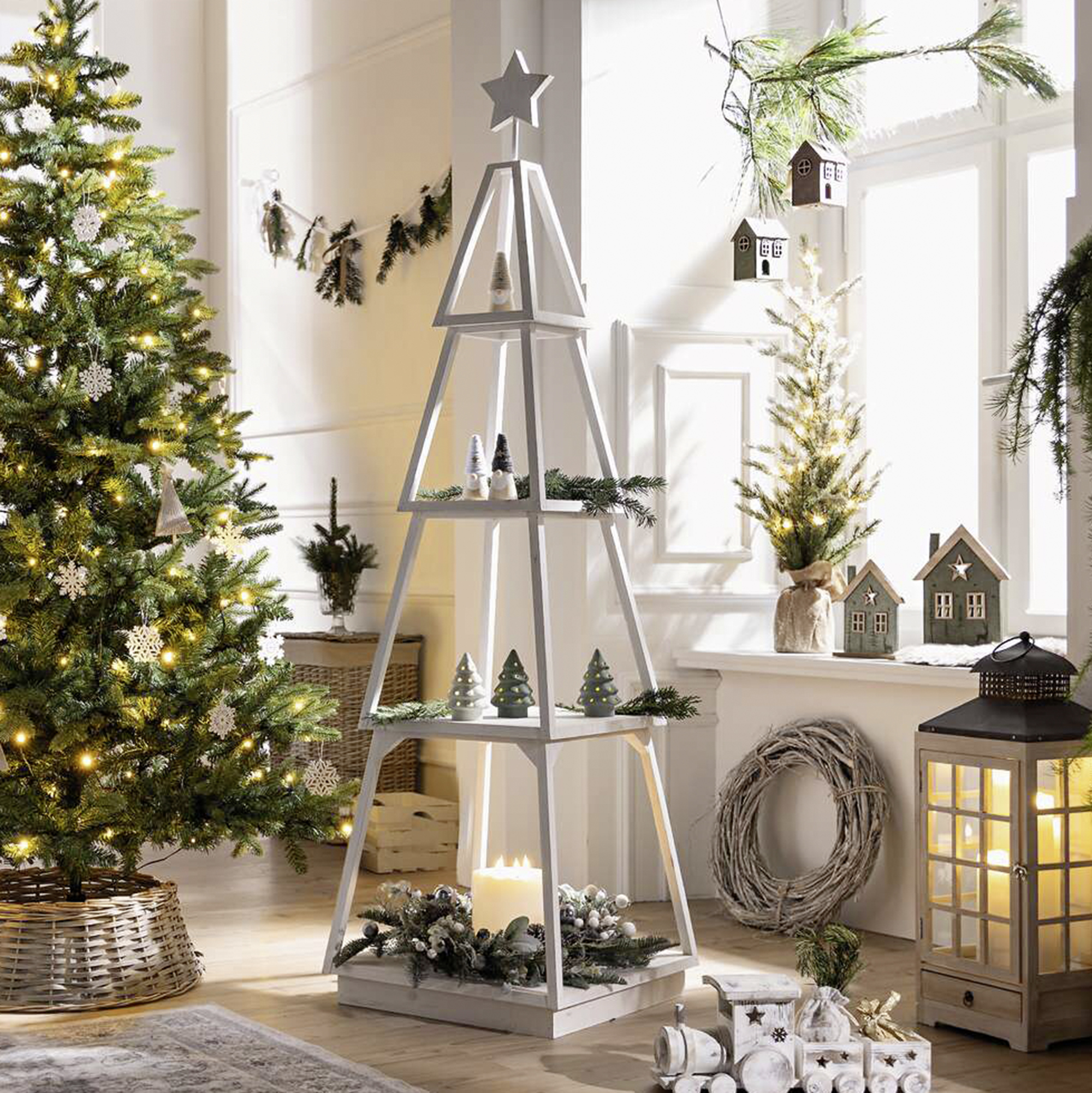 Acheter Sapin décoratif "Shabby-White", 5 pcs  dans la boutique en ligne de Frank Flechtwaren