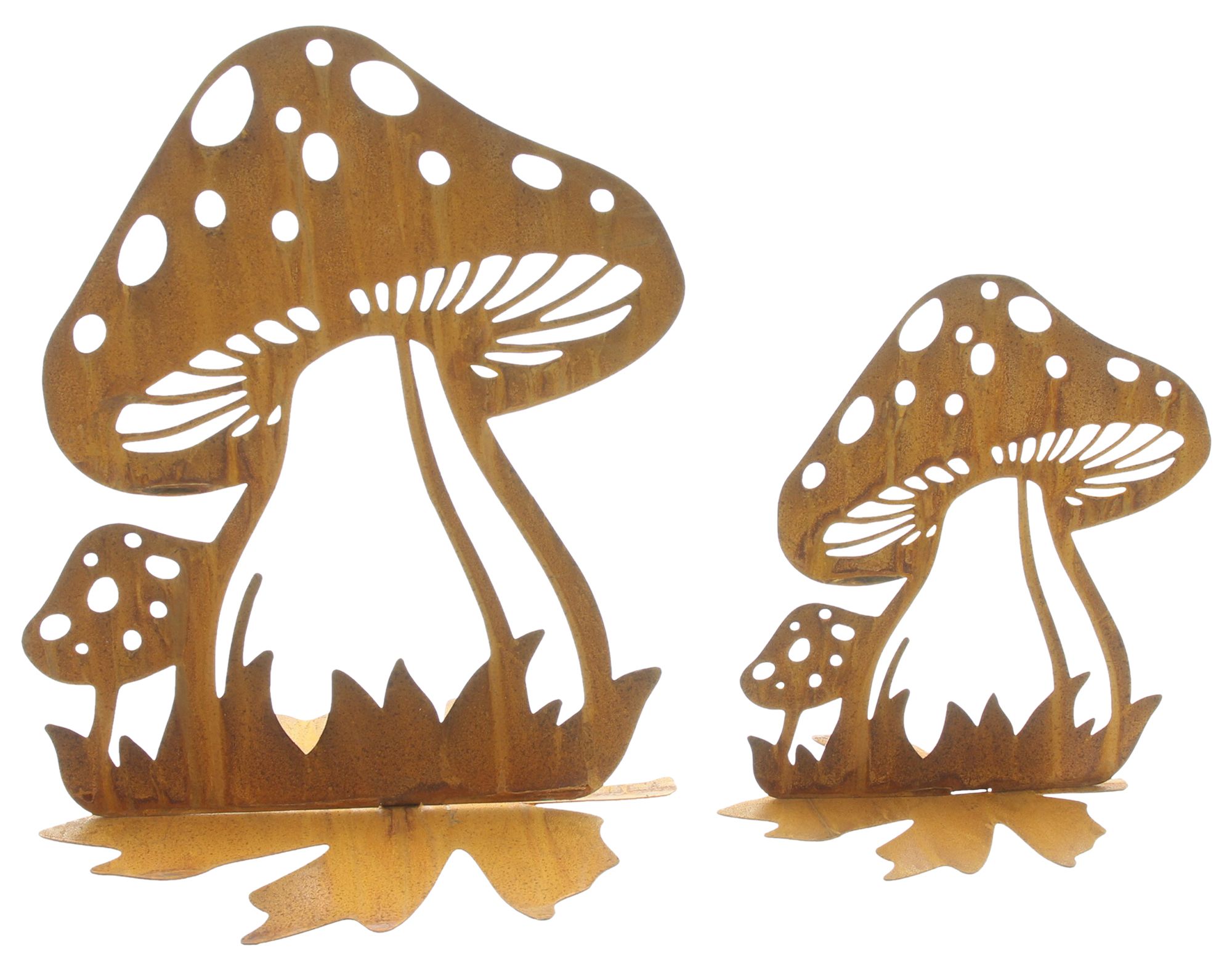 Acheter Lot de 2 décorations métalliques "champignon"  dans la boutique en ligne de Frank Flechtwaren pour Jardin d'automne