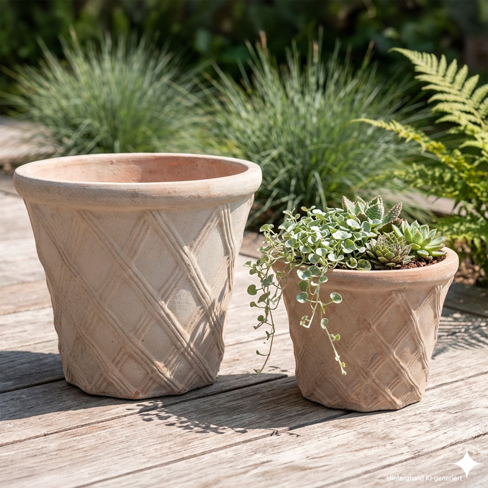 Acheter Lot de 2 jardinières "losange"  dans la boutique en ligne de Frank Flechtwaren pour Pots de fleurs