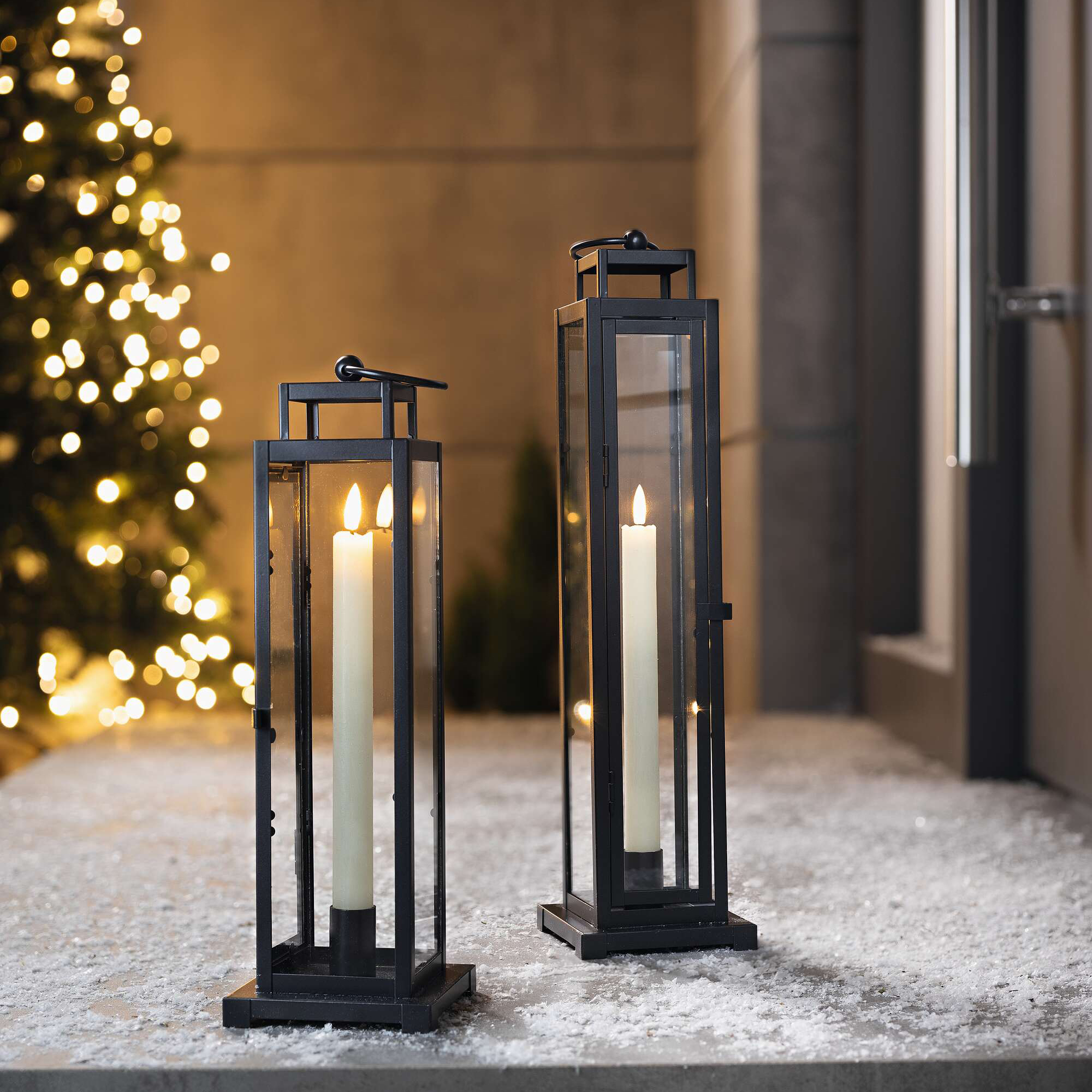 Acheter Lot de 2 lanternes "Modern Black"  dans la boutique en ligne de Frank Flechtwaren