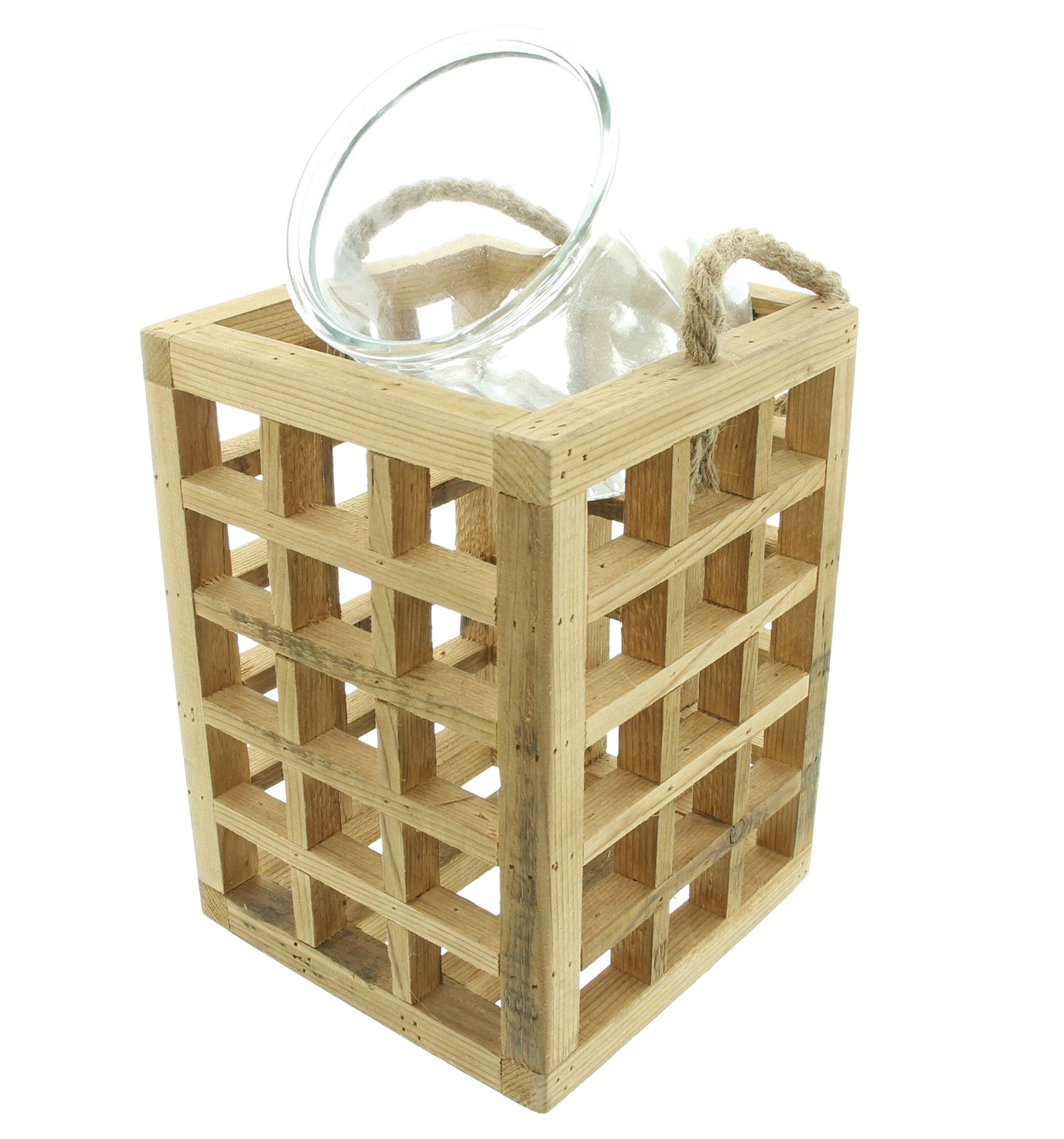 Acheter Photophore "Wood"  dans la boutique en ligne de Frank Flechtwaren pour Lanternes