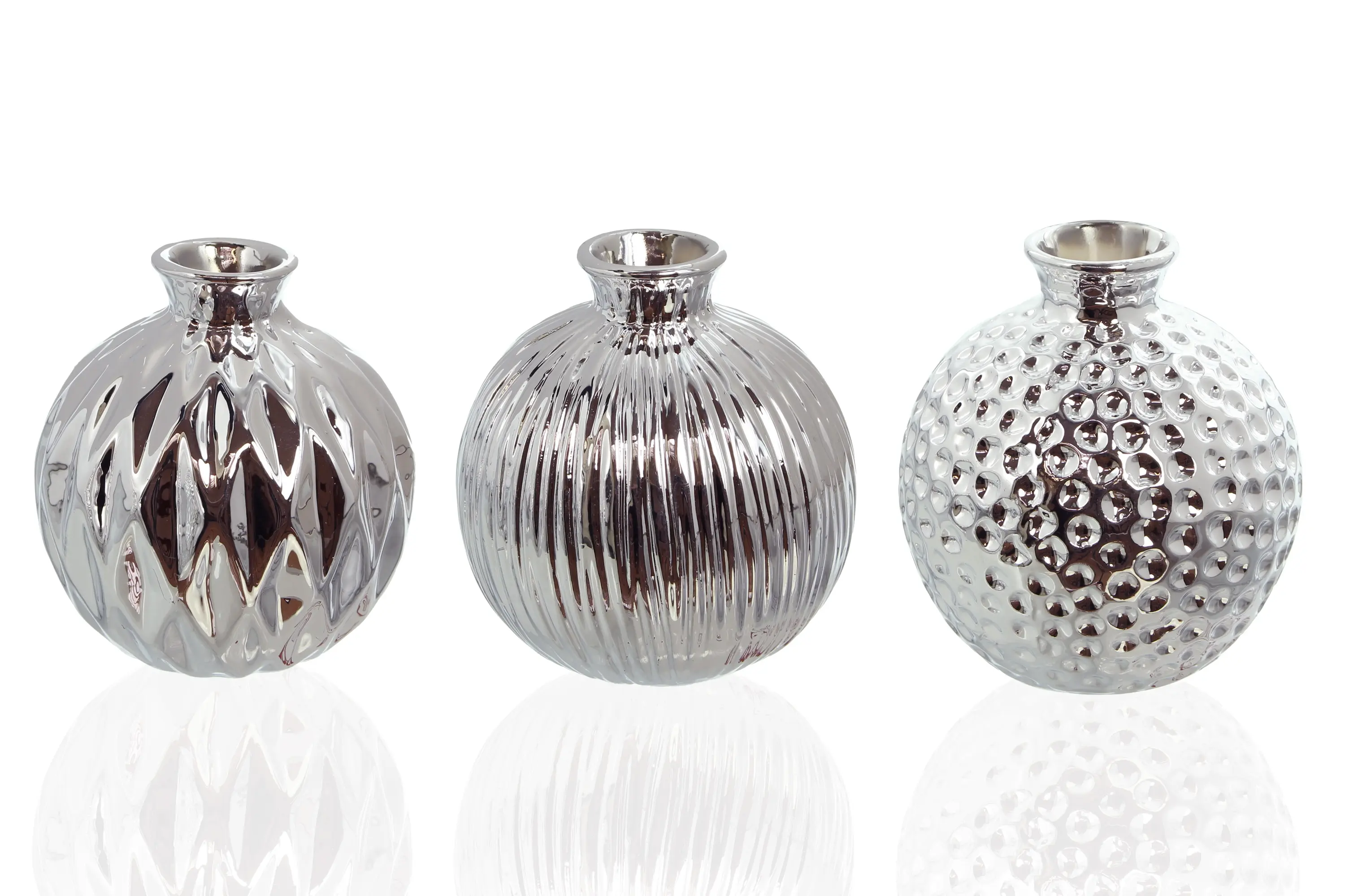 Acheter Lot de 3 vases décoratifs "aspect argenté"  dans la boutique en ligne de Frank Flechtwaren pour Pâques