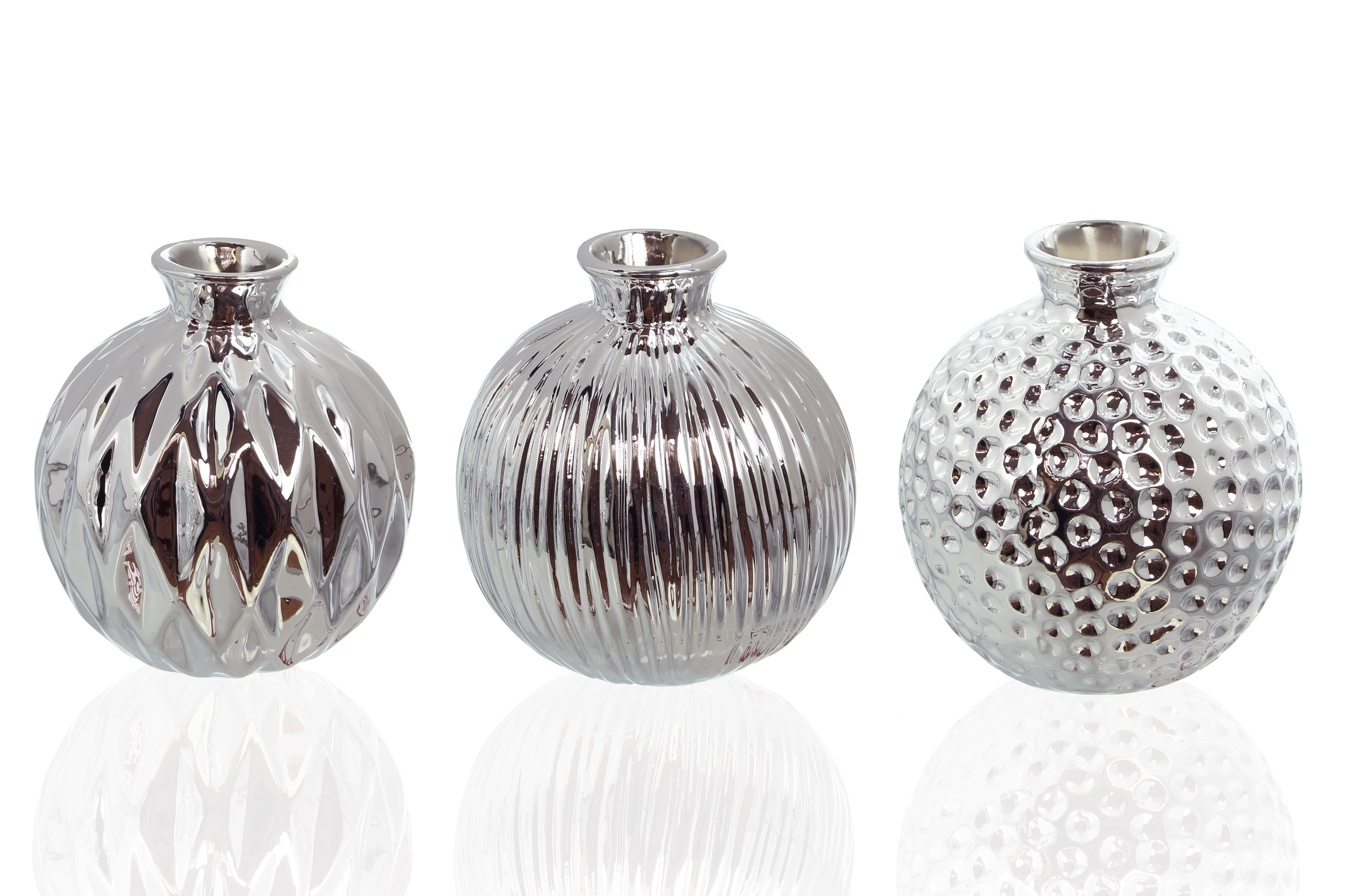 Acheter Lot de 3 vases décoratifs "aspect argenté"  dans la boutique en ligne de Frank Flechtwaren pour Pâques