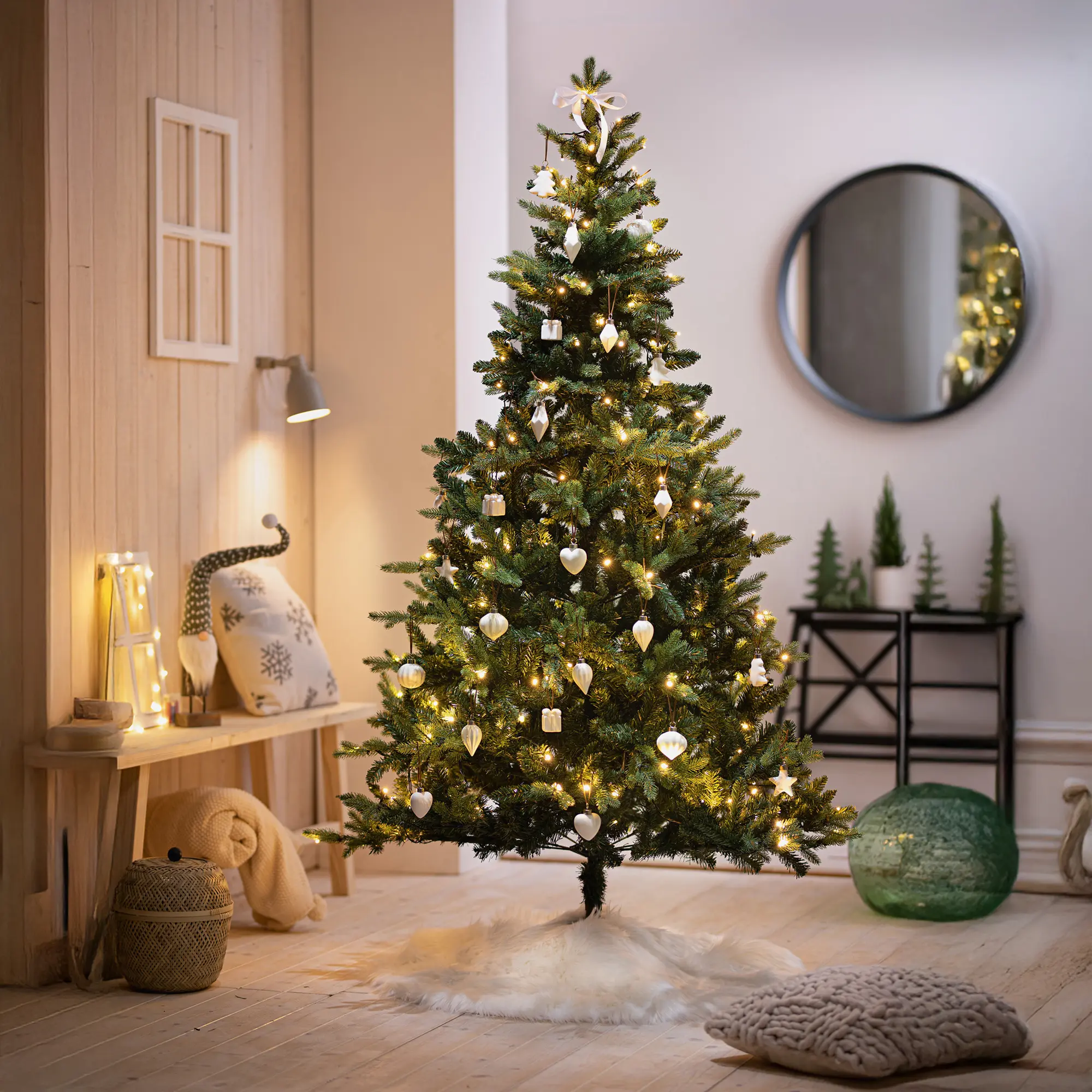 Acheter Couvre-pied de sapin "neige blance"  dans la boutique en ligne de Frank Flechtwaren pour Décorations pour sapins de Noël