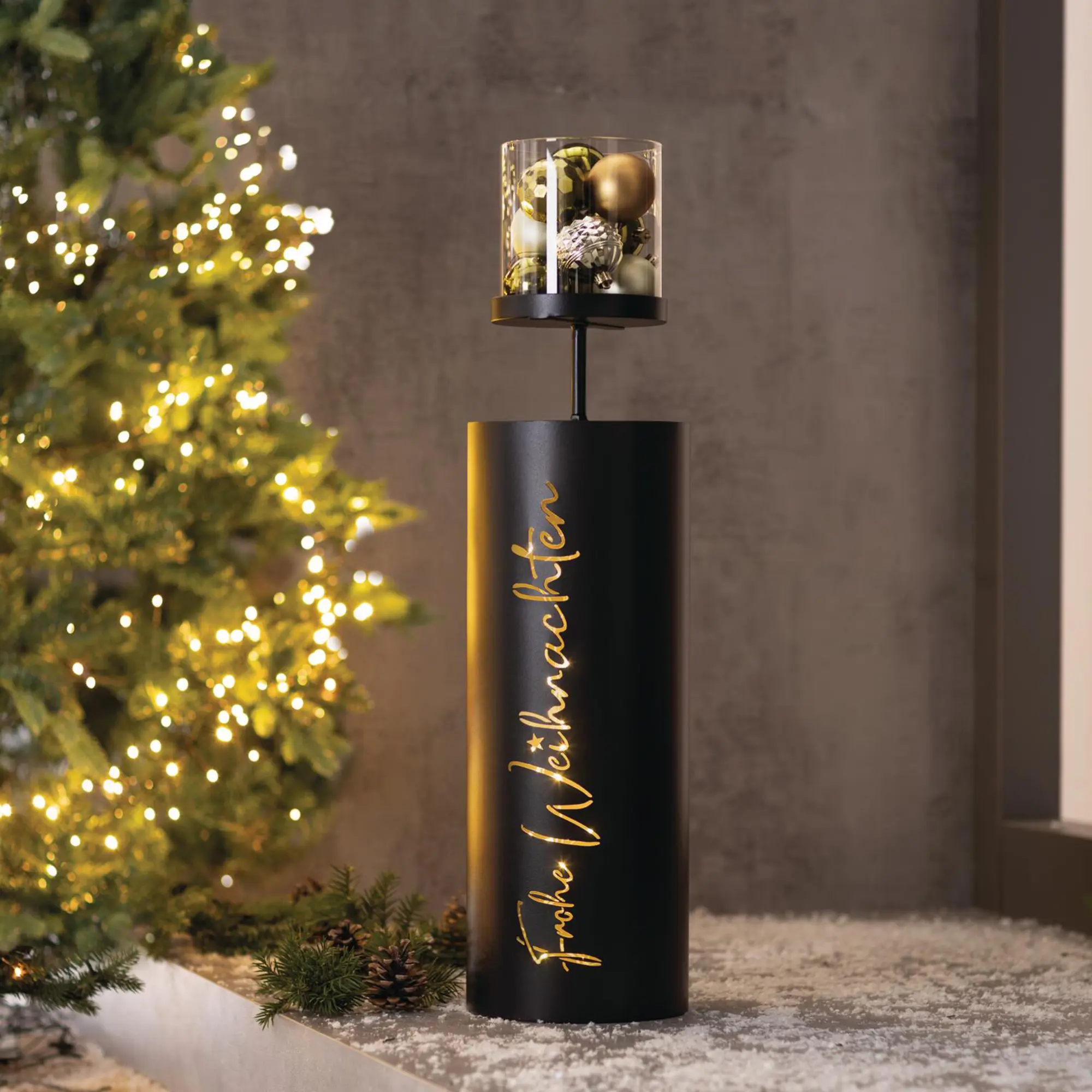 Acheter Lanterne "Frohe Weihnachten"  dans la boutique en ligne de Frank Flechtwaren