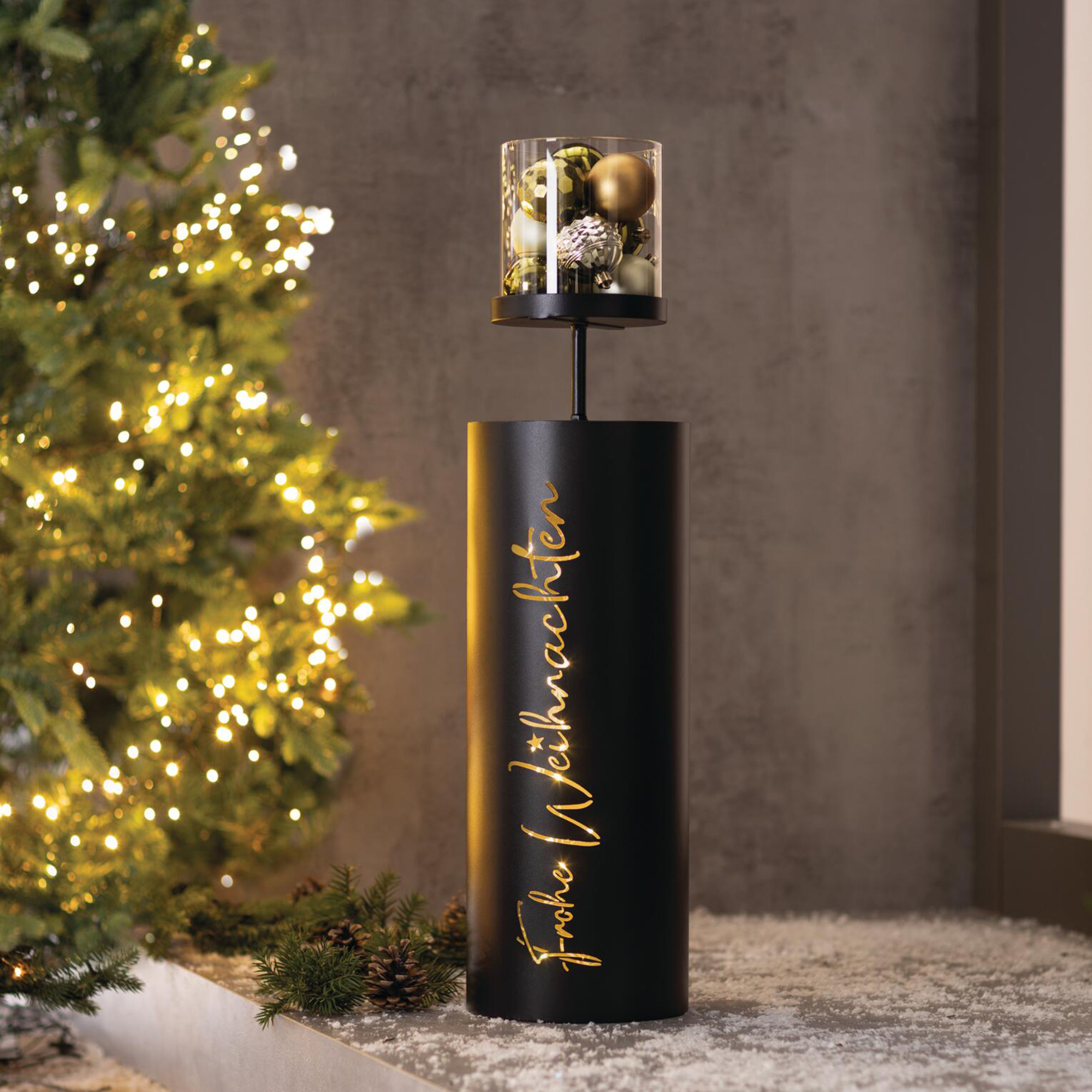 Acheter Lanterne "Frohe Weihnachten"  dans la boutique en ligne de Frank Flechtwaren