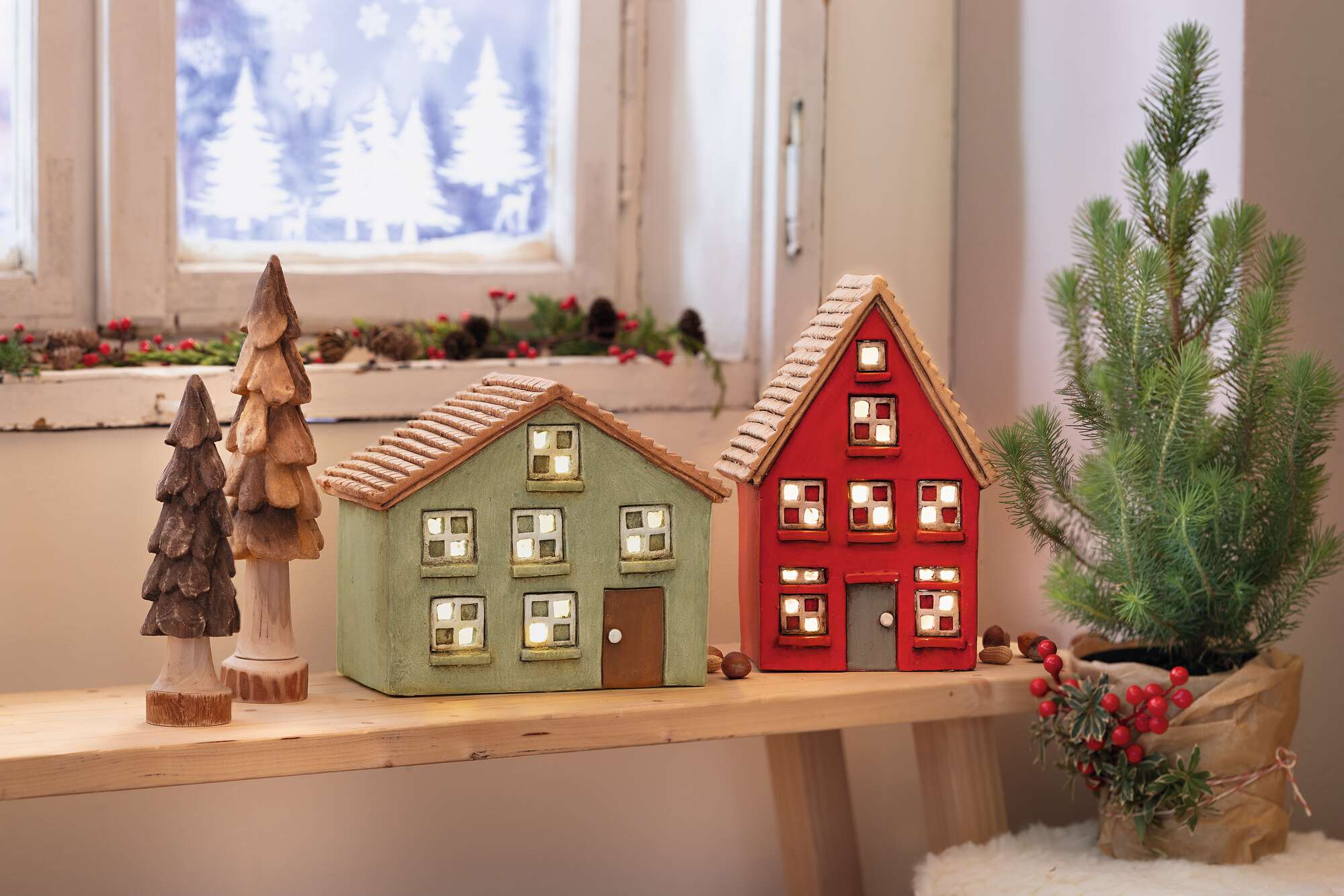 Acheter Maison LED "Sweet green Home"  dans la boutique en ligne de Frank Flechtwaren pour Maison, Maisonette &amp; co.