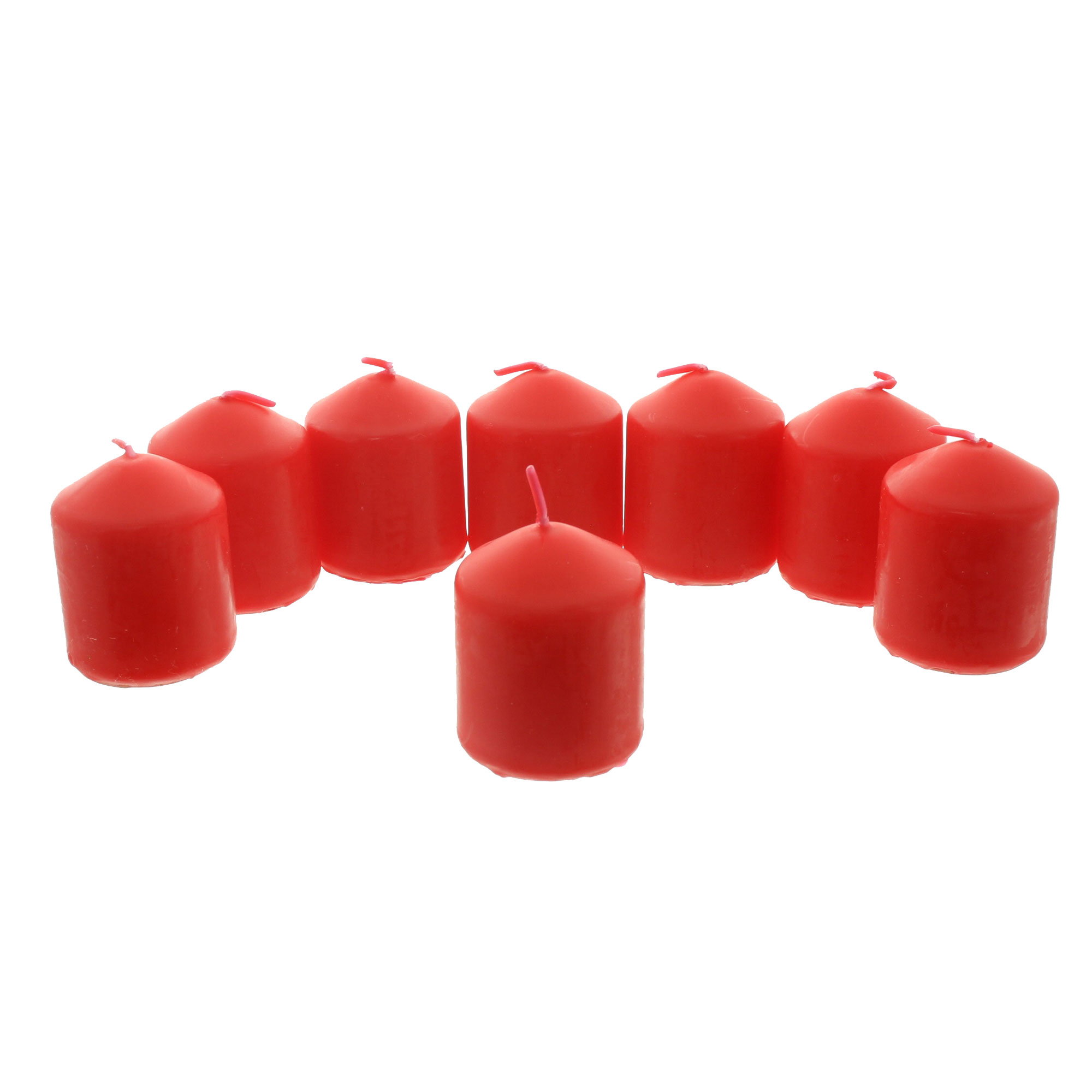 Acheter Lot de 8 bougies "Bright Red"  dans la boutique en ligne de Frank Flechtwaren