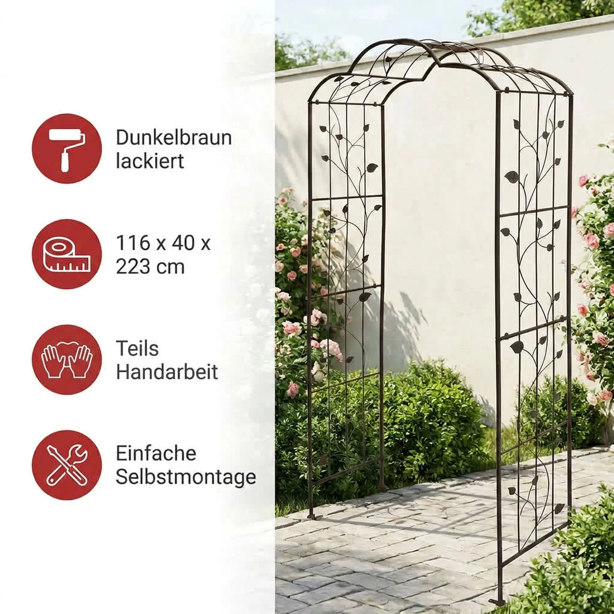 Acheter Arche métal "provençale"  dans la boutique en ligne de Frank Flechtwaren pour Treillis &amp; arceaux