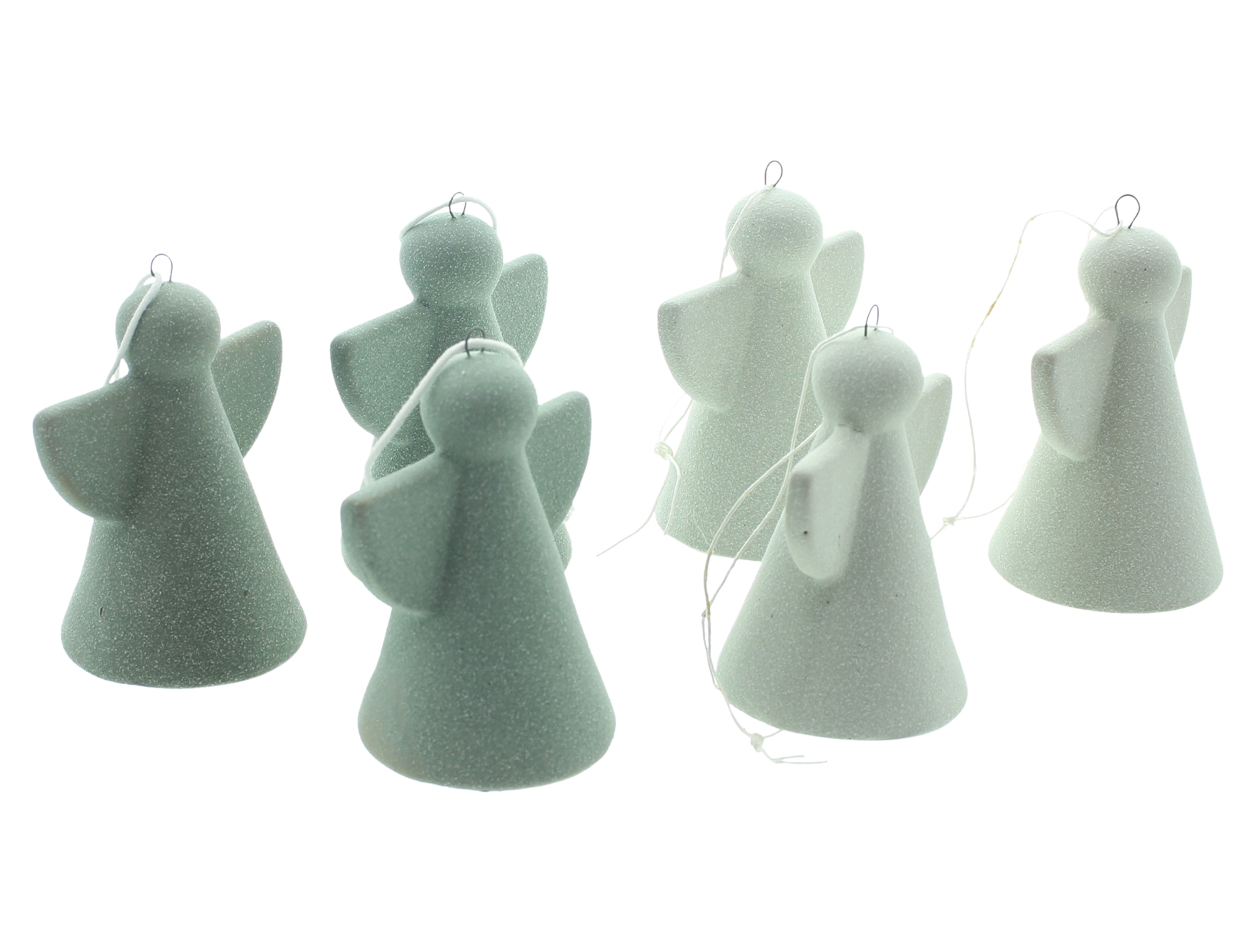 Acheter Lot de 6 suspensions anges "Grren"  dans la boutique en ligne de Frank Flechtwaren pour Décorations pour sapins de Noël