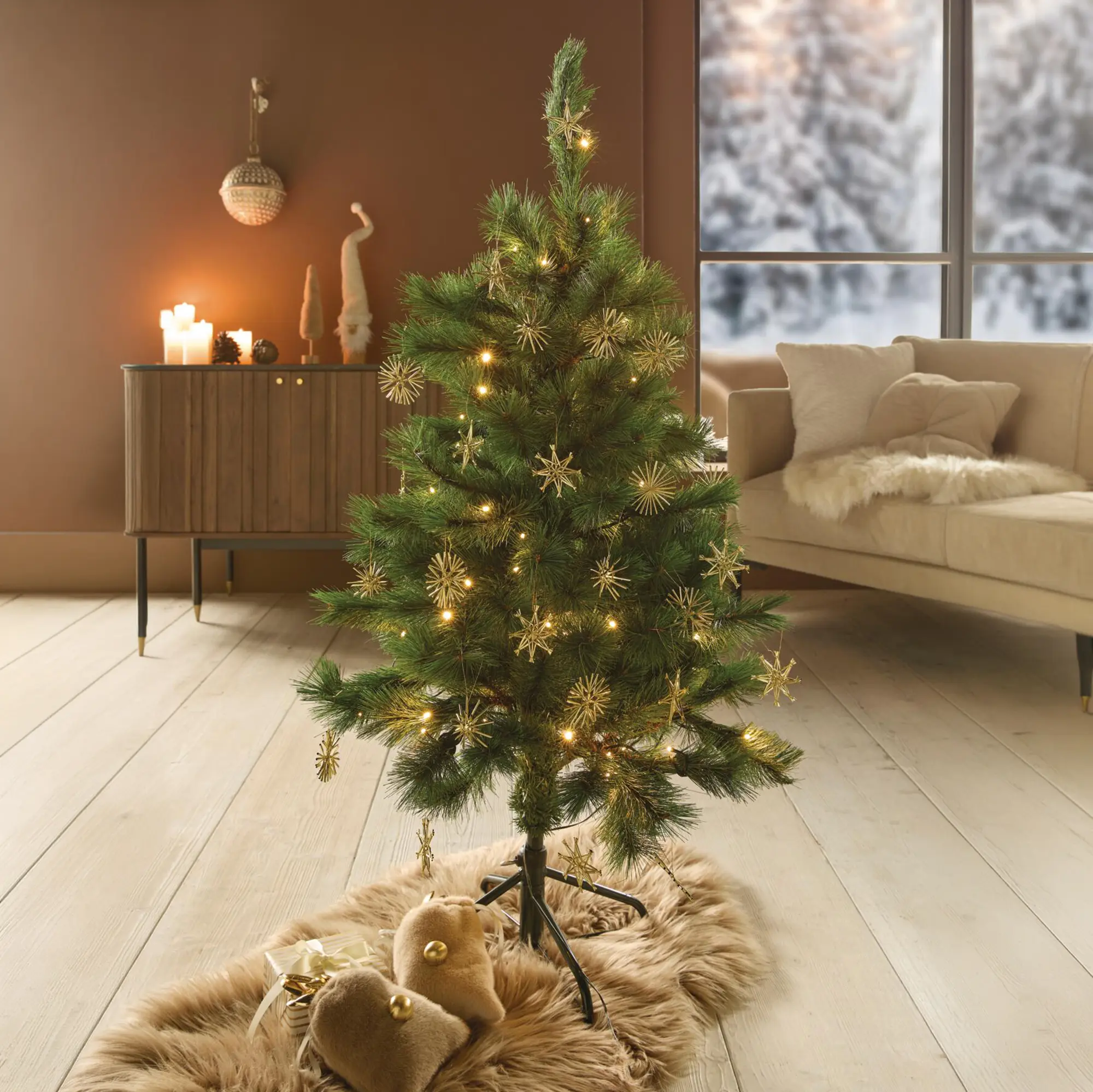 Acheter Étoile de Noël « Gold », lot de 32 dans la boutique en ligne de Frank Flechtwaren pour Décorations à suspendre