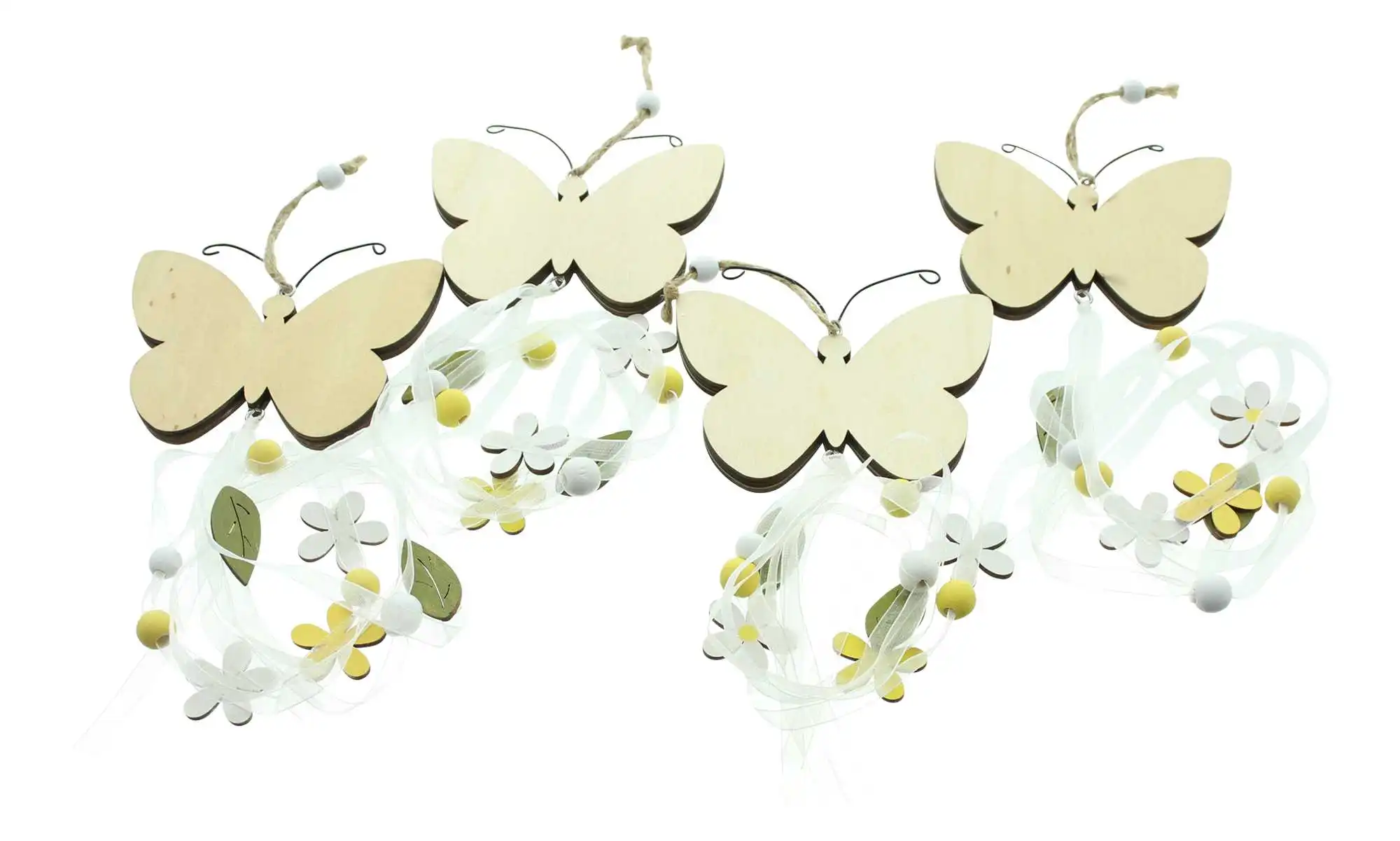 Acheter Lot de 4 suspensions "papillon"  dans la boutique en ligne de Frank Flechtwaren pour Pâques