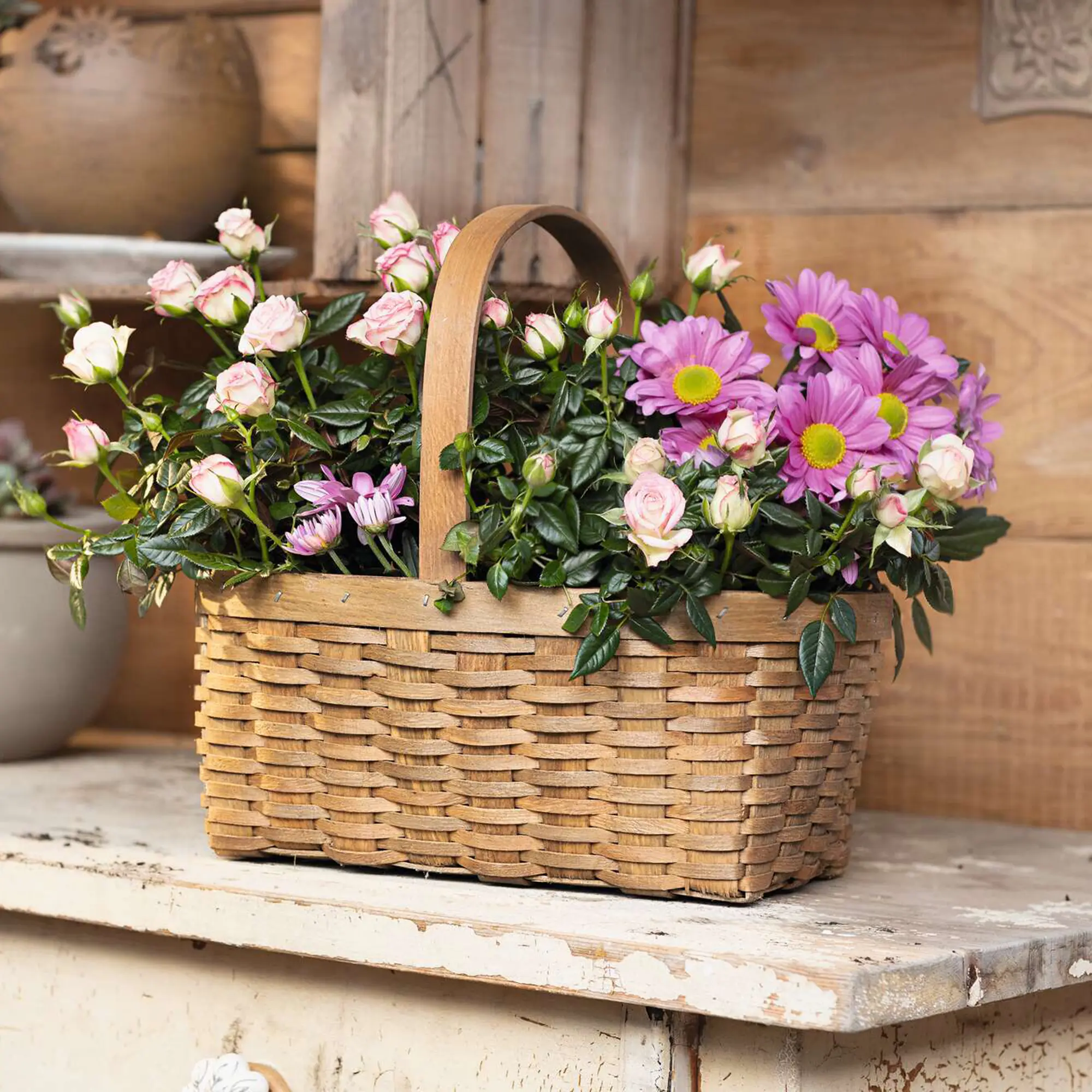 Acheter Panier jardinière "copeaux de bois"  dans la boutique en ligne de Frank Flechtwaren