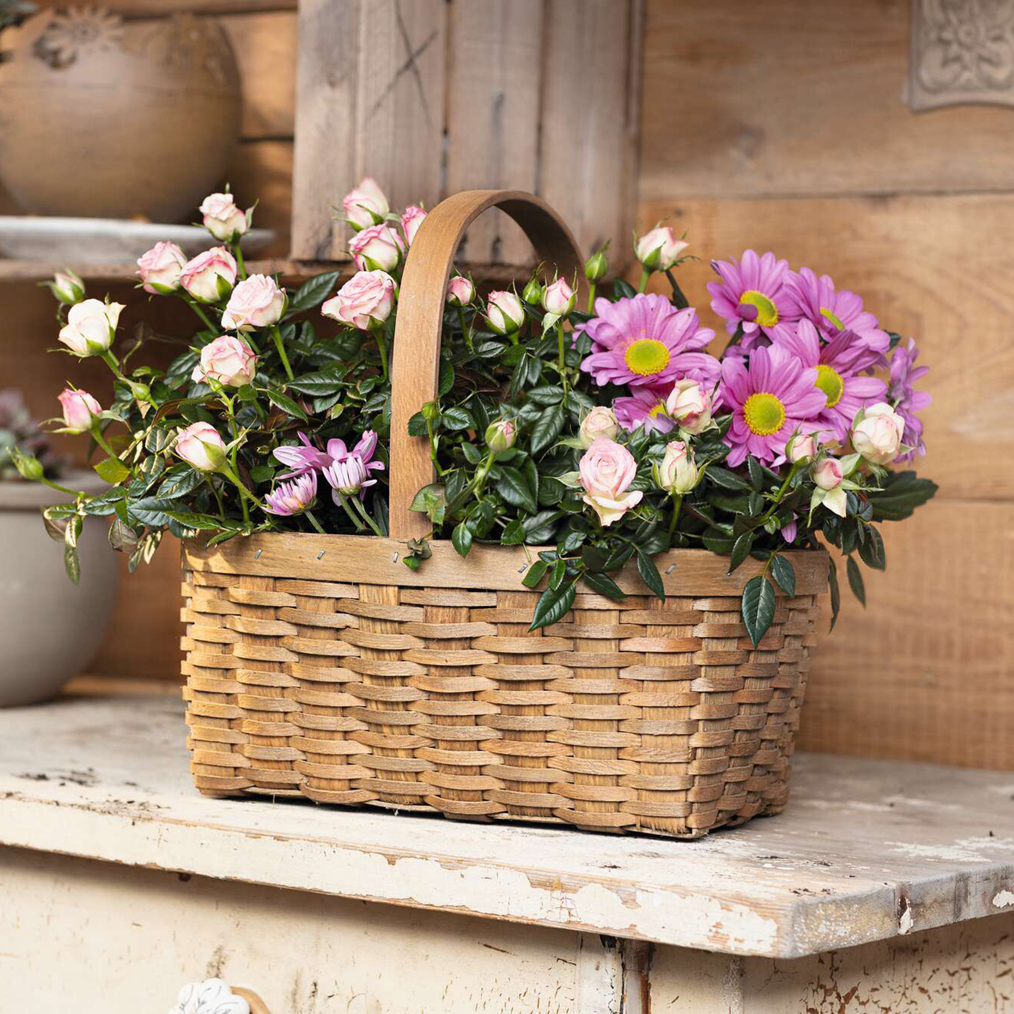 Acheter Panier jardinière "copeaux de bois"  dans la boutique en ligne de Frank Flechtwaren
