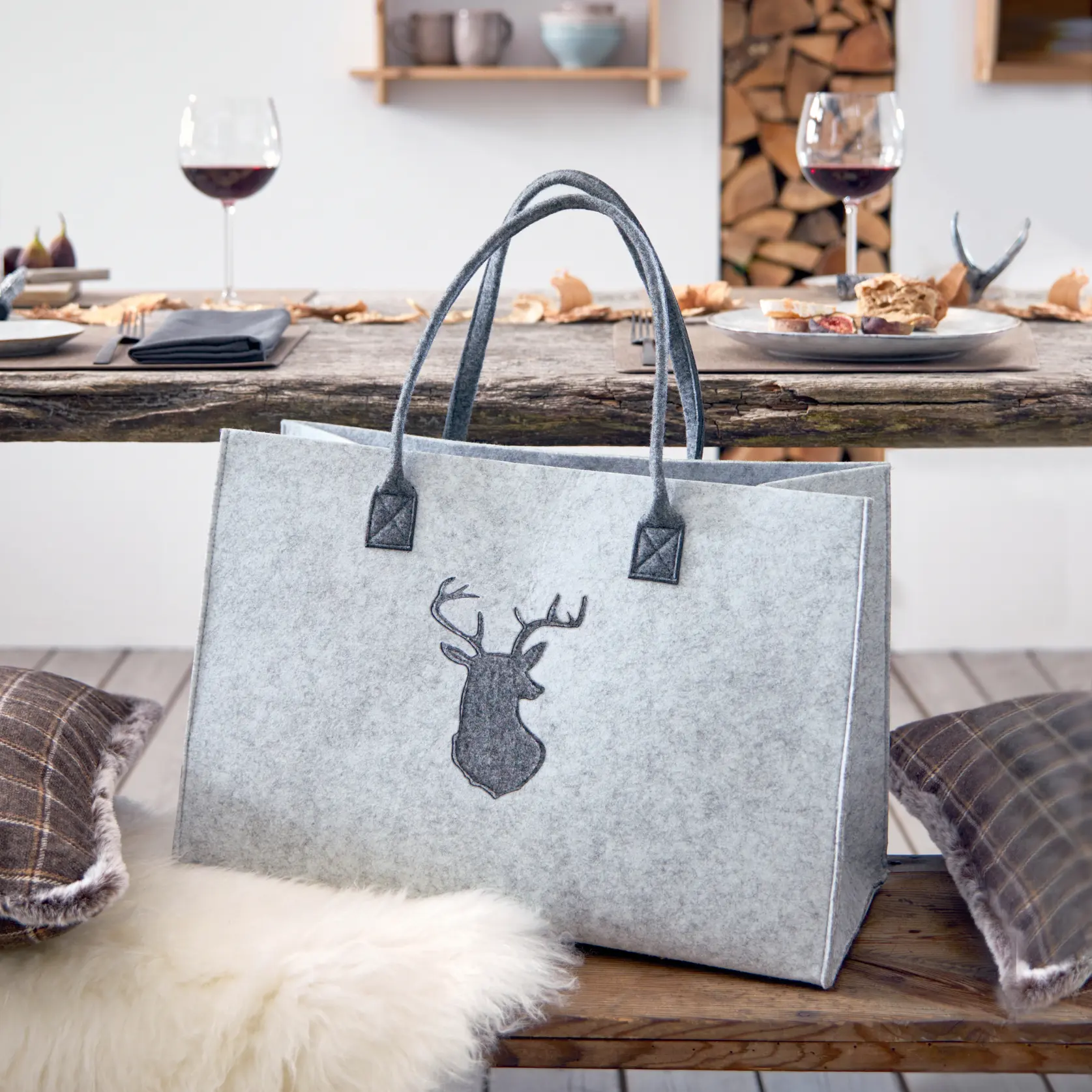 Acheter Sac en feutrine "cerf"  dans la boutique en ligne de Frank Flechtwaren