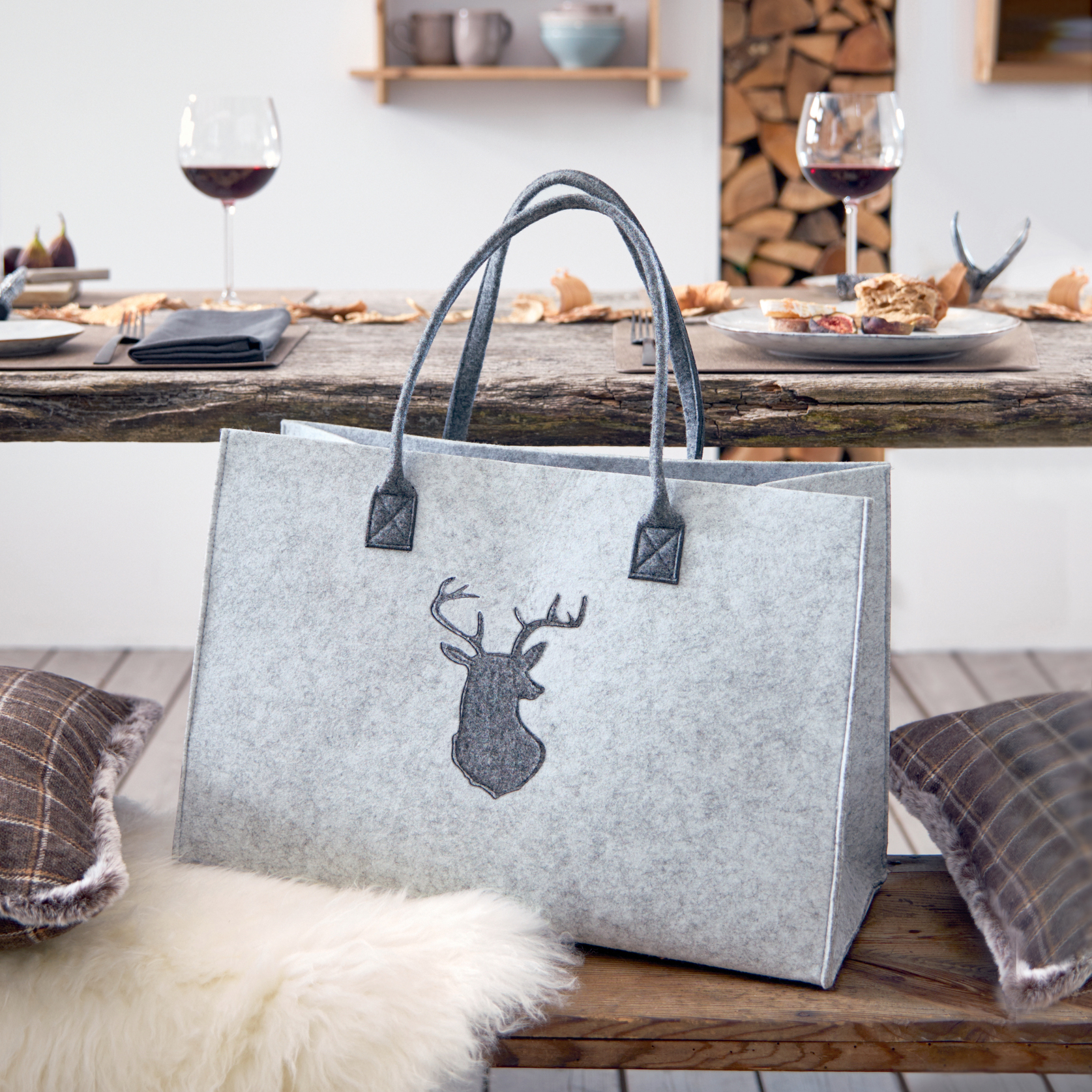 Acheter Sac en feutrine "cerf"  dans la boutique en ligne de Frank Flechtwaren