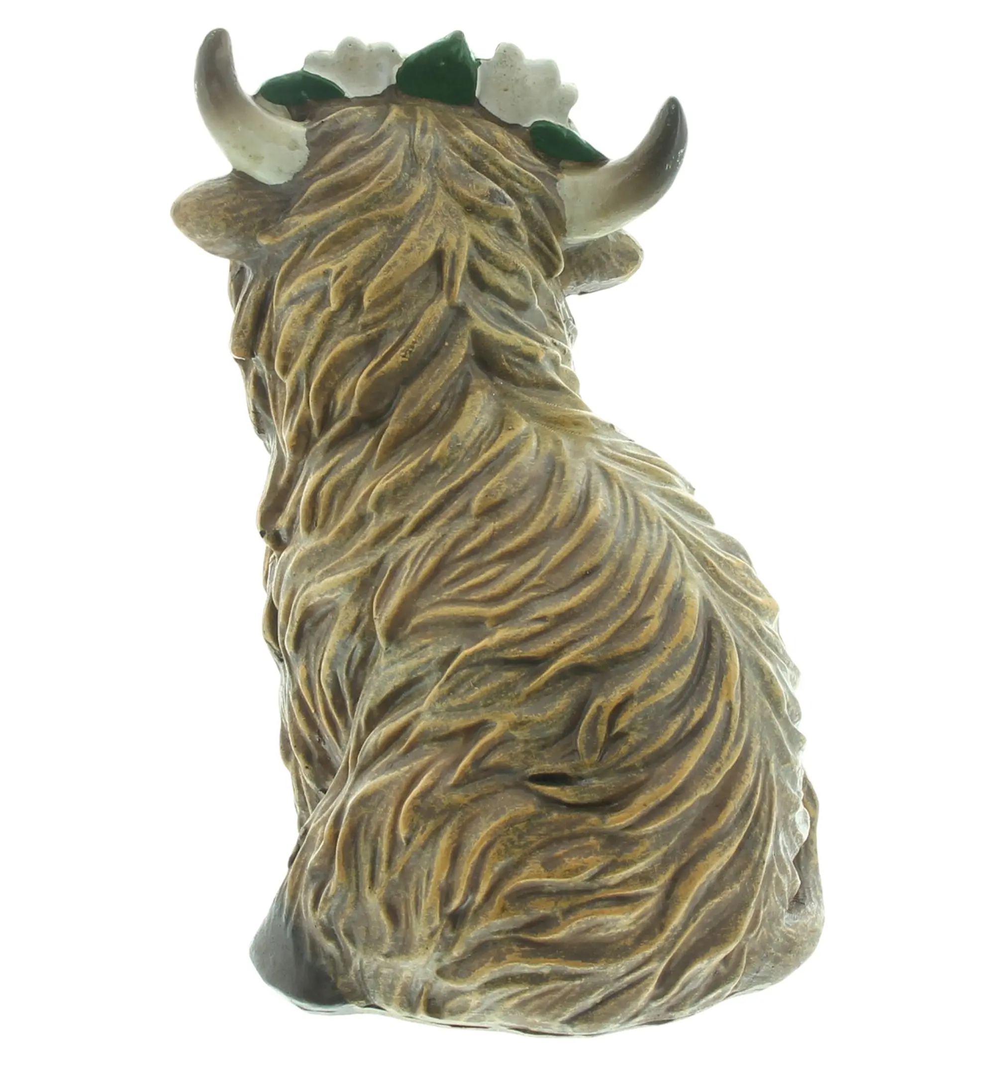 Acheter Figurine déco "taureau avec couronne de fleurs"  dans la boutique en ligne de Frank Flechtwaren pour Figurines décoratives