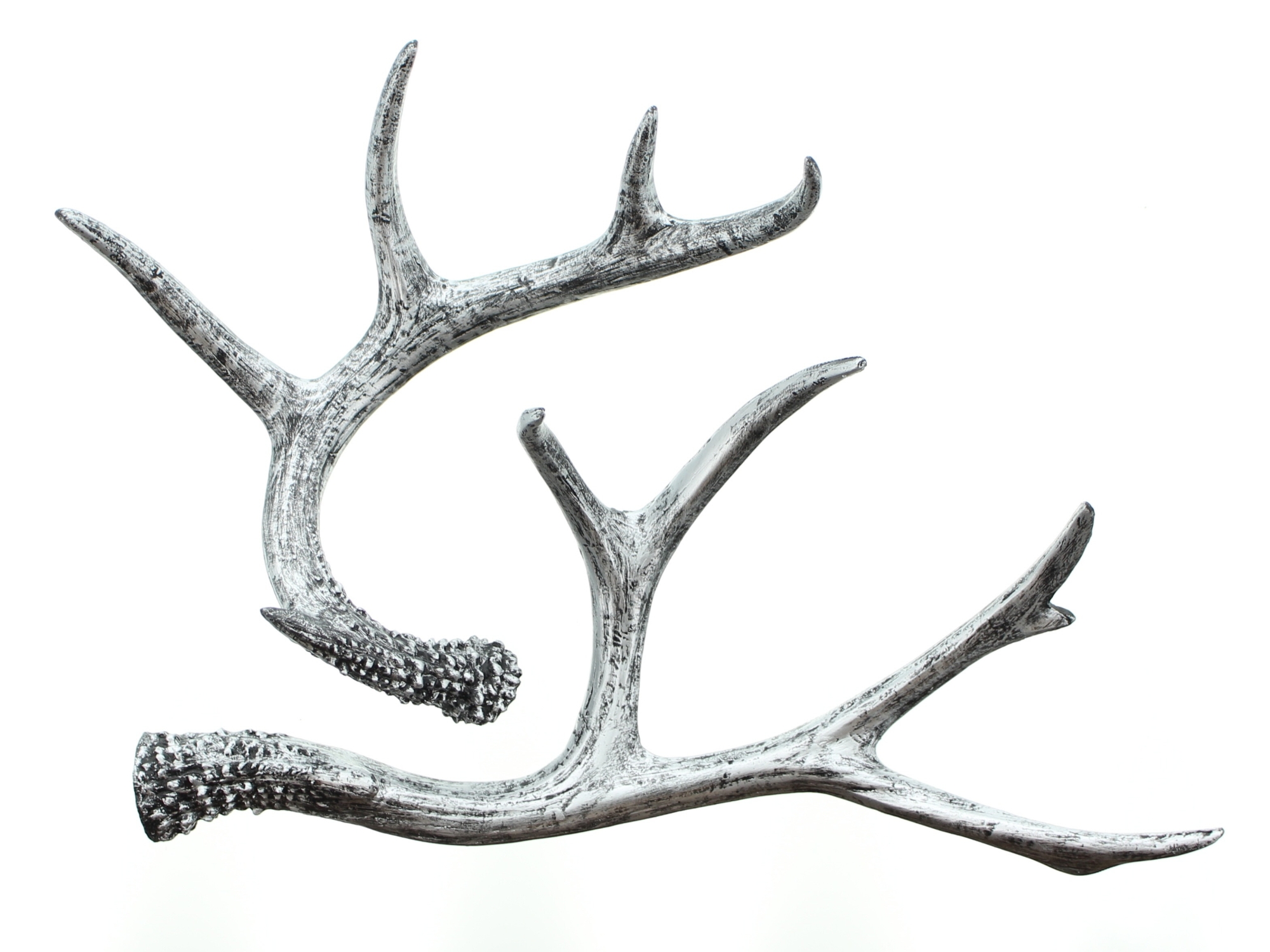 Acheter Lot de 2 bois de cerf "argenté"  dans la boutique en ligne de Frank Flechtwaren pour Motif tendance cerf