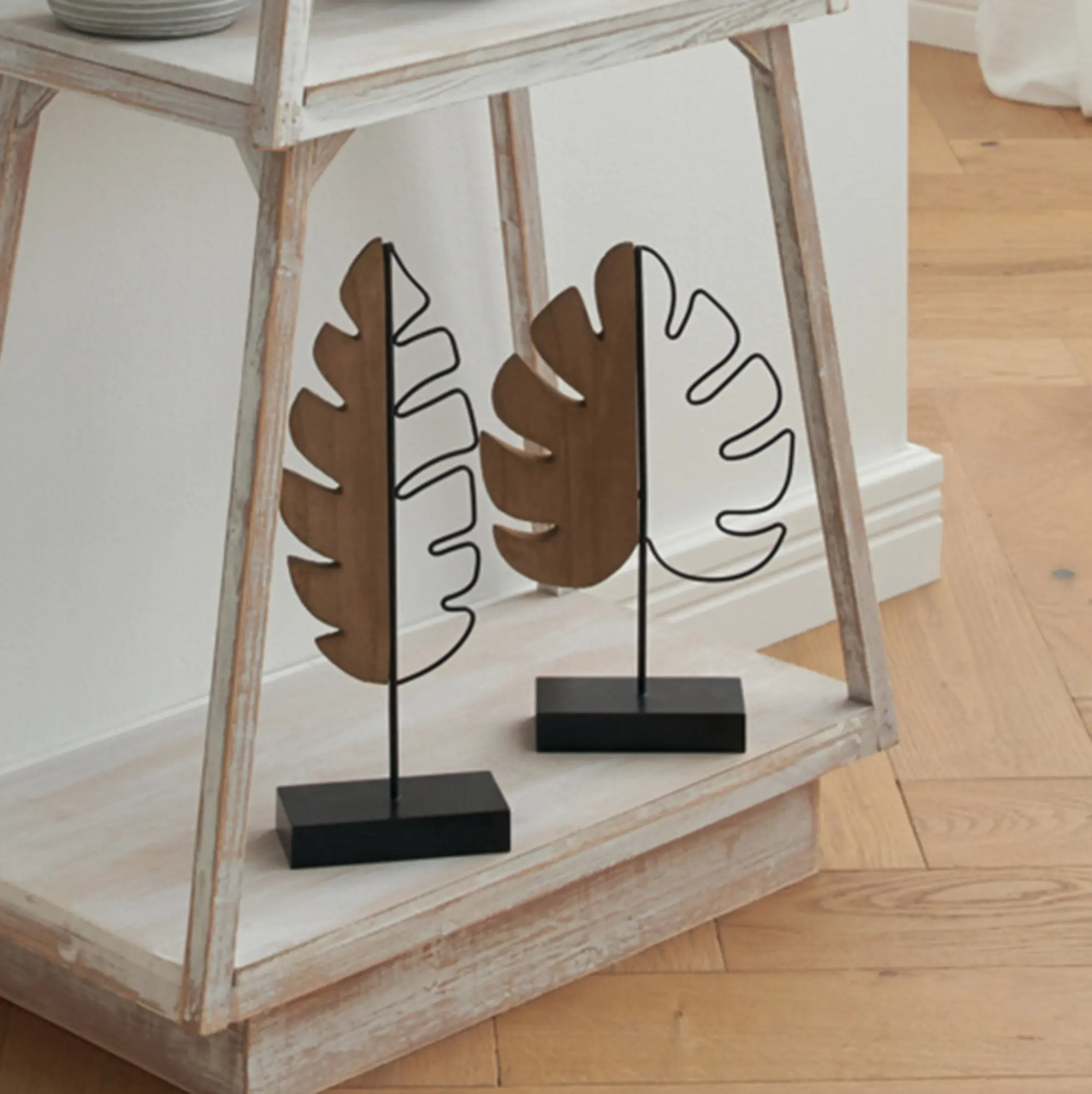 Acheter Lot de 2 éléments décoratifs "feuilles"  dans la boutique en ligne de Frank Flechtwaren pour Colonnes décoratives