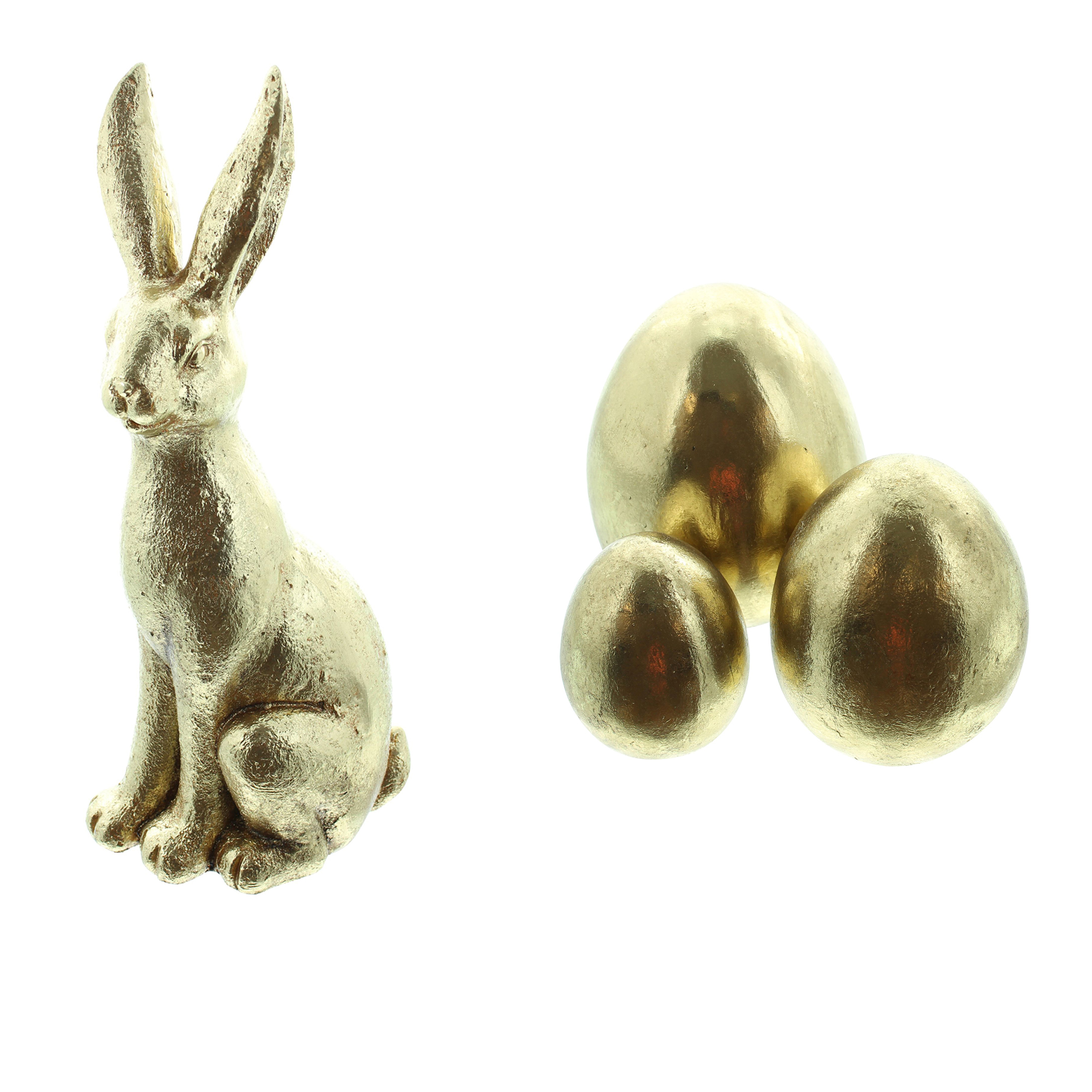 Acheter Set de Pâques "or" 4 pièces  dans la boutique en ligne de Frank Flechtwaren pour Pâques
