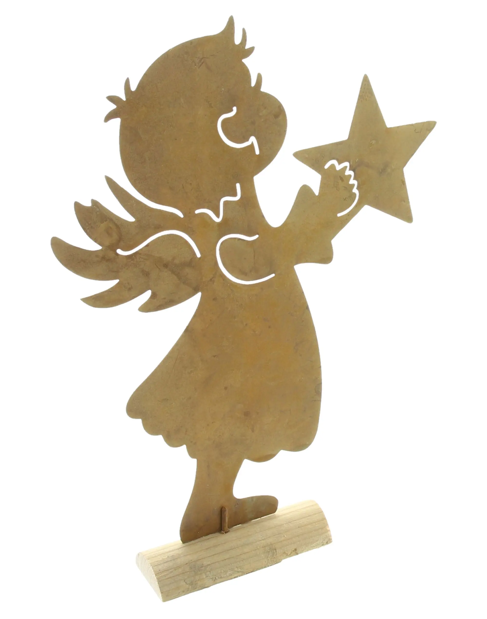 Acheter Décoration métallique "ange avec étoile"  dans la boutique en ligne de Frank Flechtwaren pour Anges