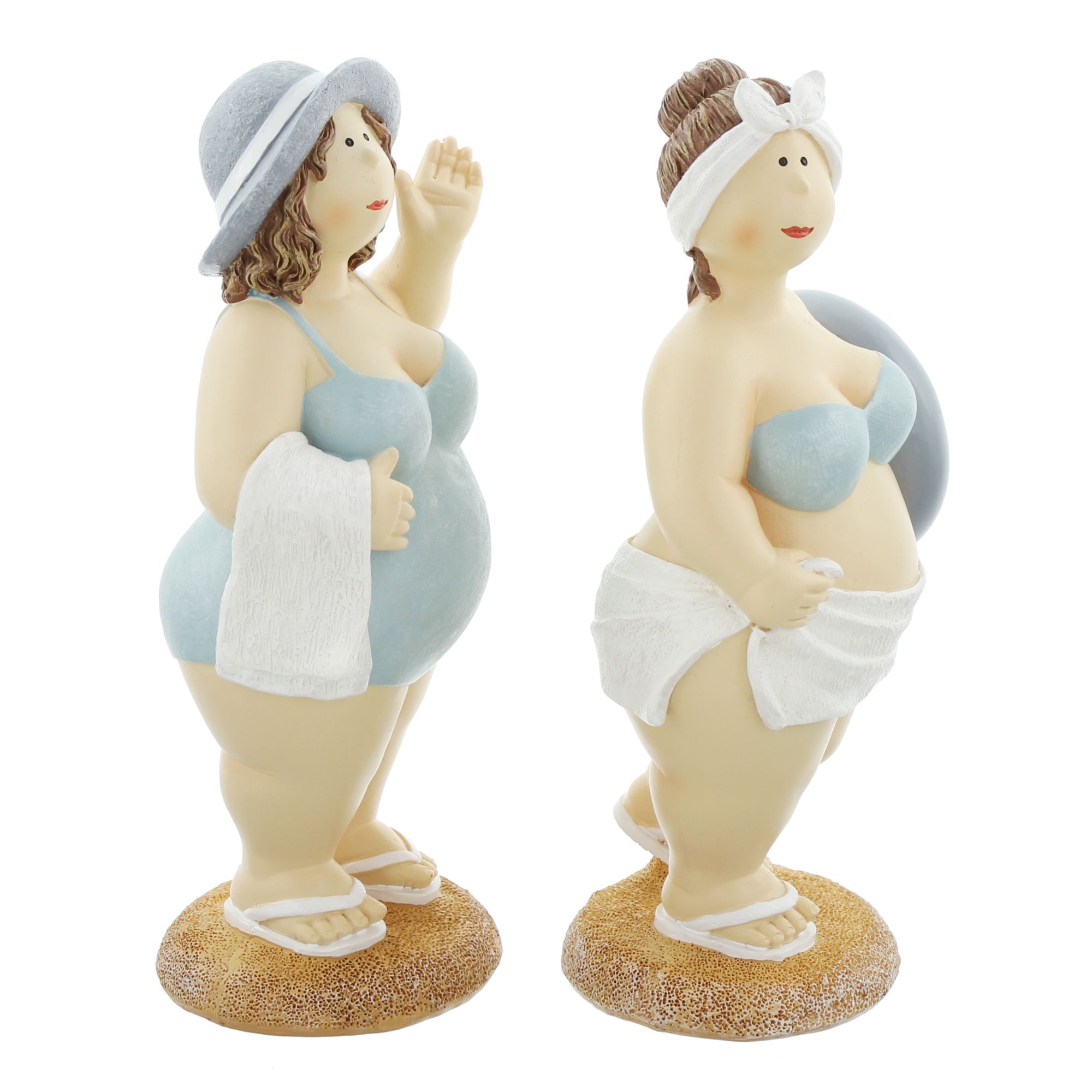 Acheter Lot de 2 figurines "dames à la plage"  dans la boutique en ligne de Frank Flechtwaren pour Figurines de jardin