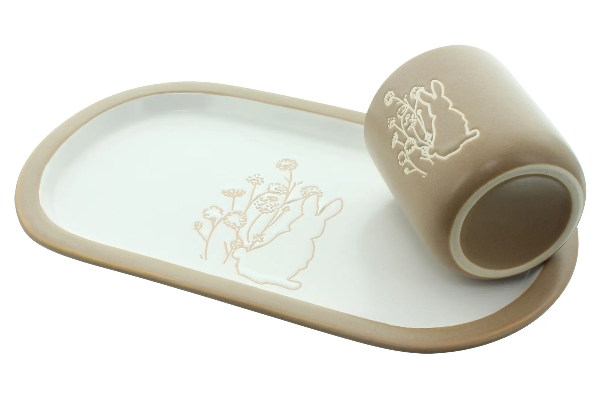 Acheter Set de vaisselle "lapin printanier", 2 pcs  dans la boutique en ligne de Frank Flechtwaren pour Cuisine