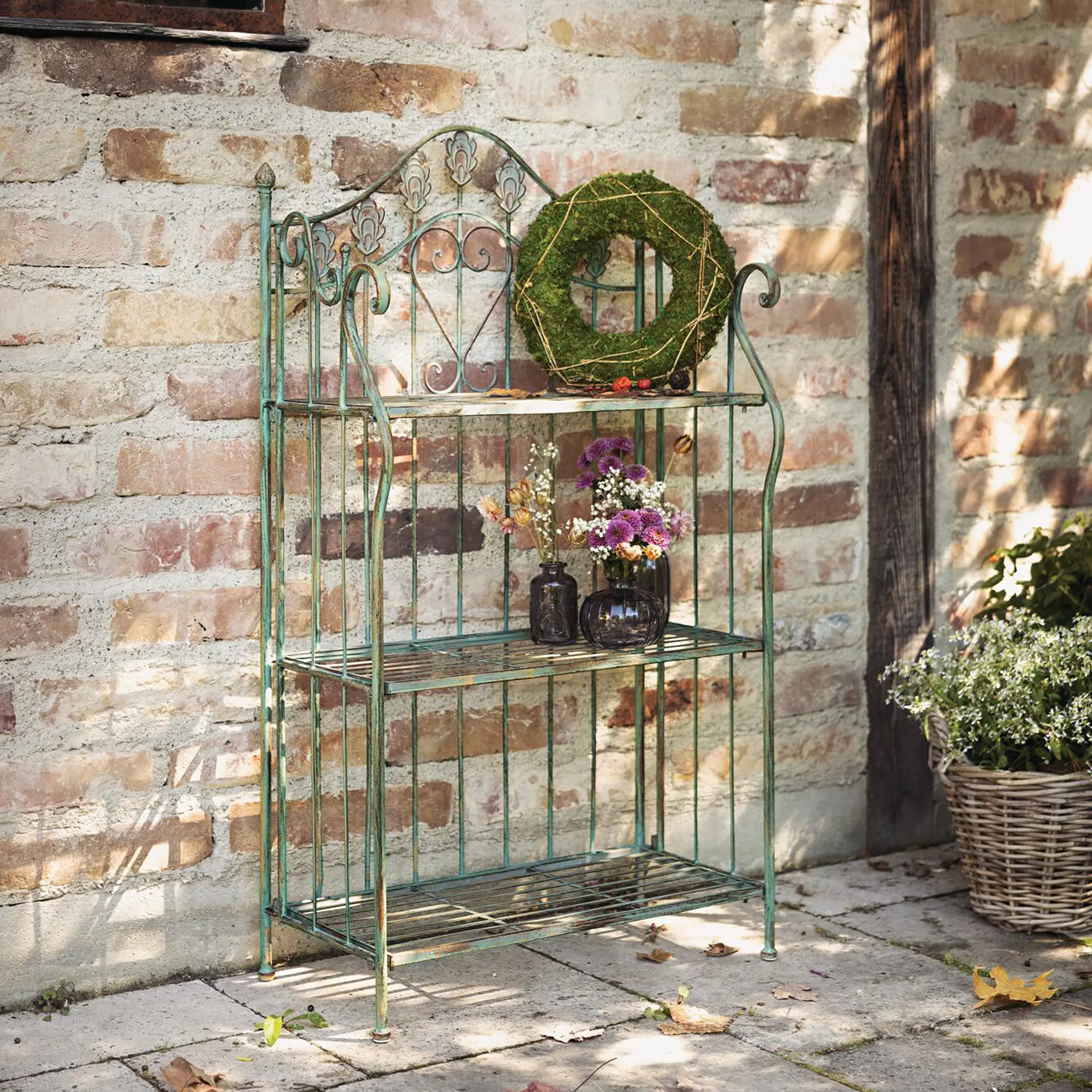 Acheter Étagère "oeil de paon"  dans la boutique en ligne de Frank Flechtwaren pour Jardin d'automne nostalgique