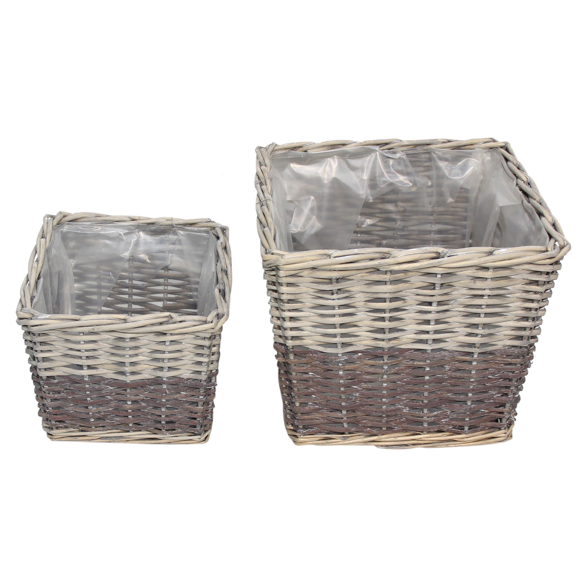 Acheter Lot de 2 jardinières "saule gris"  dans la boutique en ligne de Frank Flechtwaren pour Jardinières corbeilles