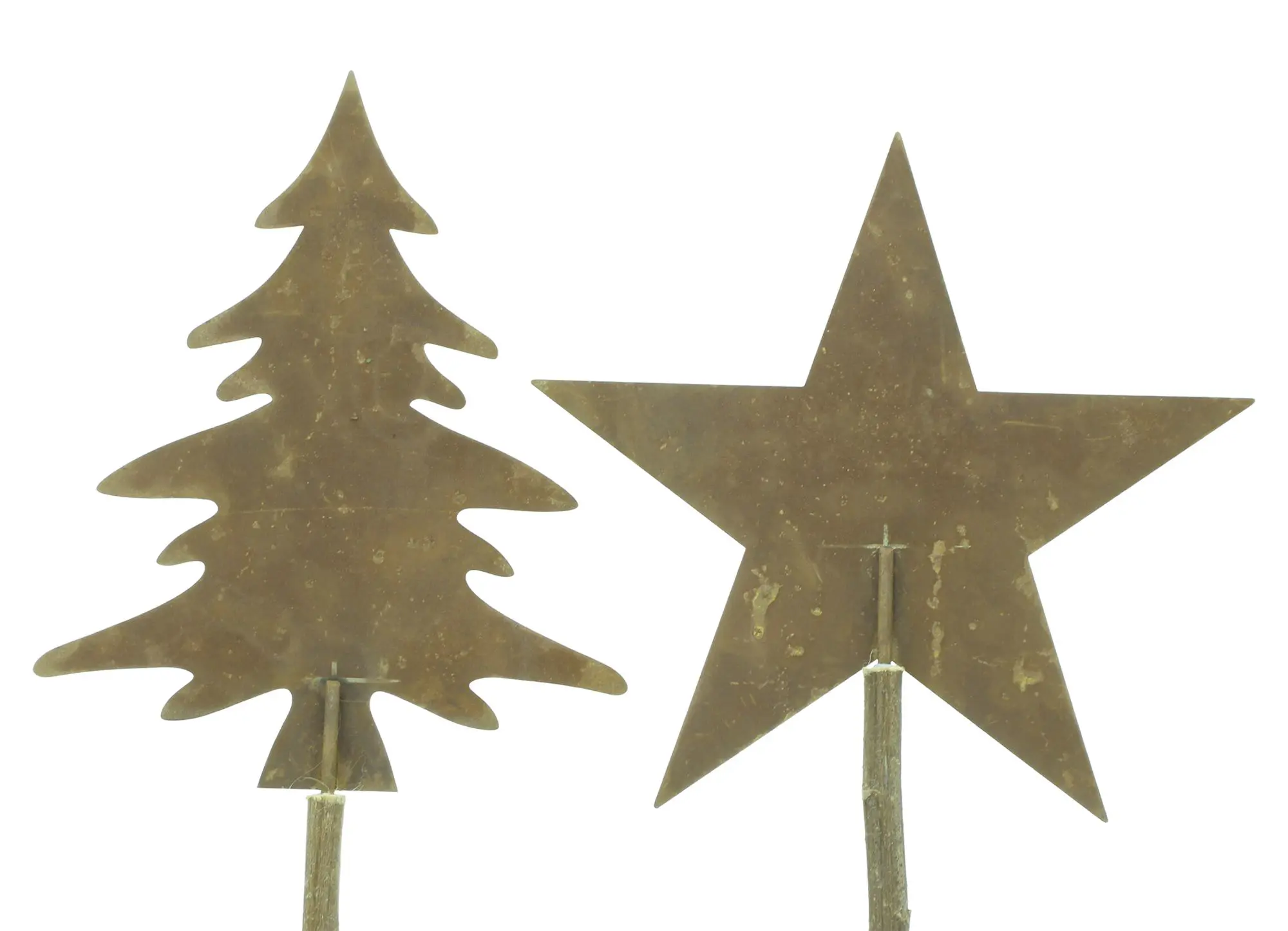 Acheter Lot de 2 pics "sapin &amp; étoile"  dans la boutique en ligne de Frank Flechtwaren pour Piques de jardin