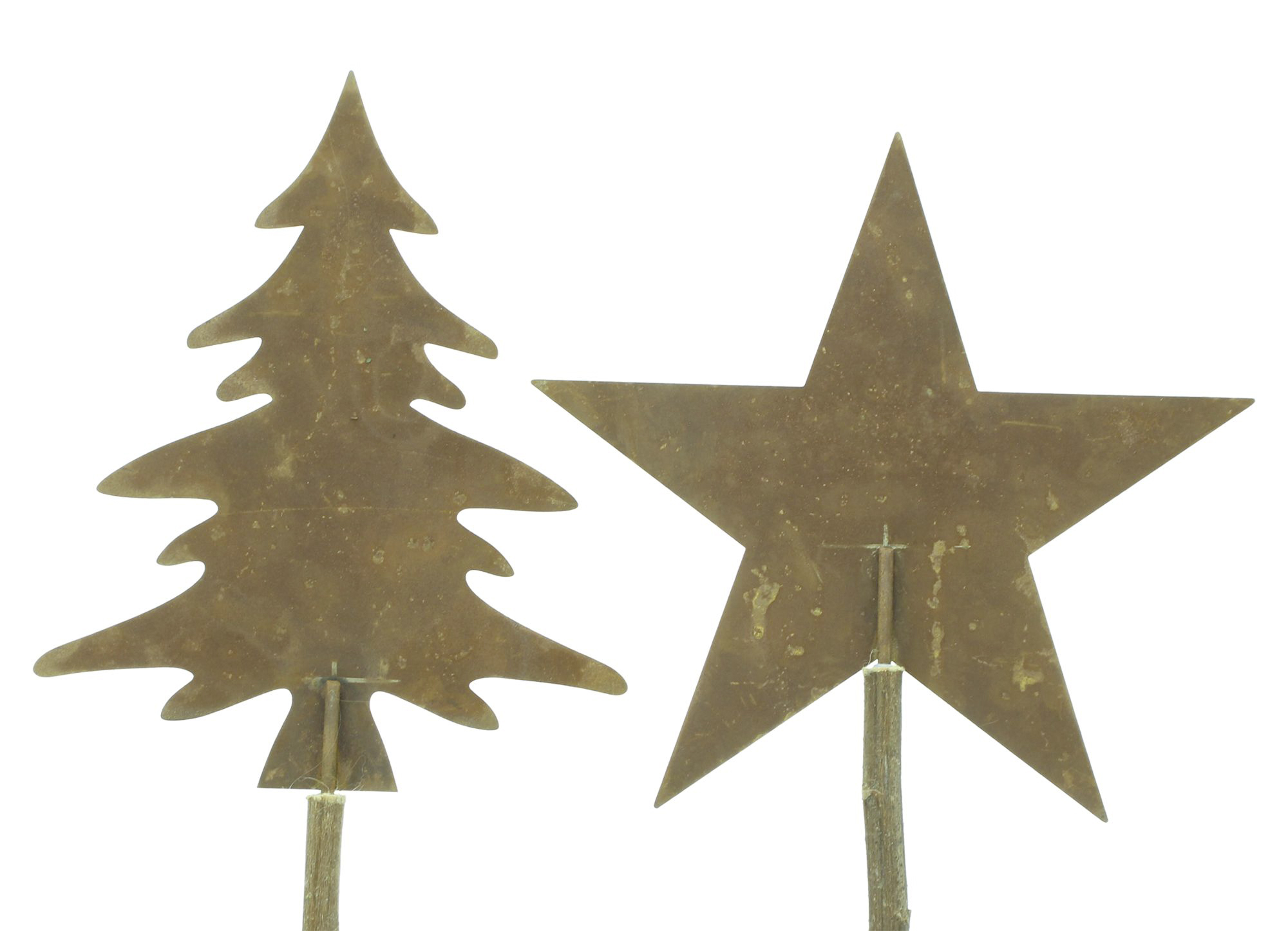 Acheter Lot de 2 pics "sapin &amp; étoile"  dans la boutique en ligne de Frank Flechtwaren pour Confettis de table et piques