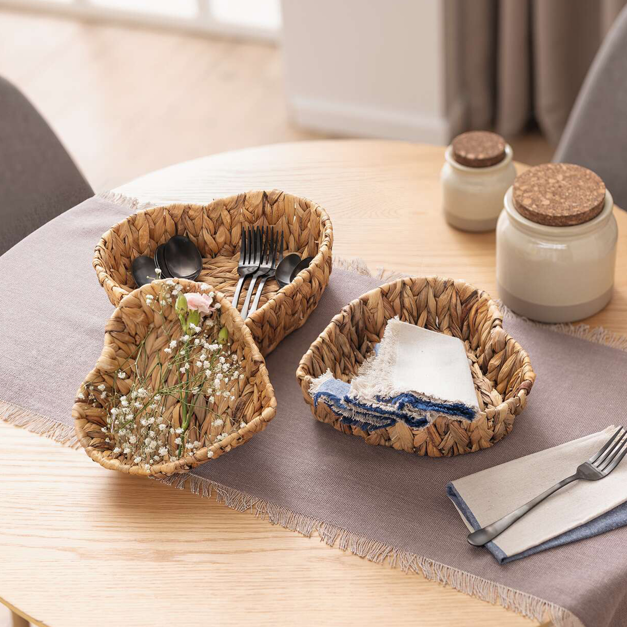 Acheter Lot de 3 coupes déco "coeur"  dans la boutique en ligne de Frank Flechtwaren