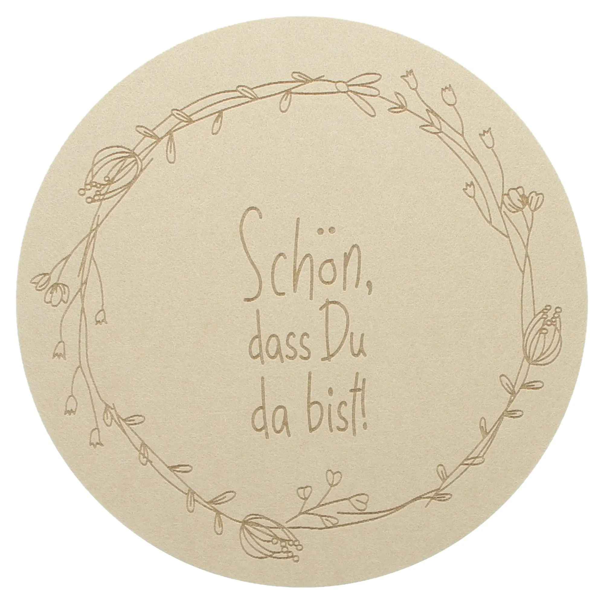 Acheter Lot de 2 sets de table "Schön, dass Du da bist"  dans la boutique en ligne de Frank Flechtwaren pour Sets de table