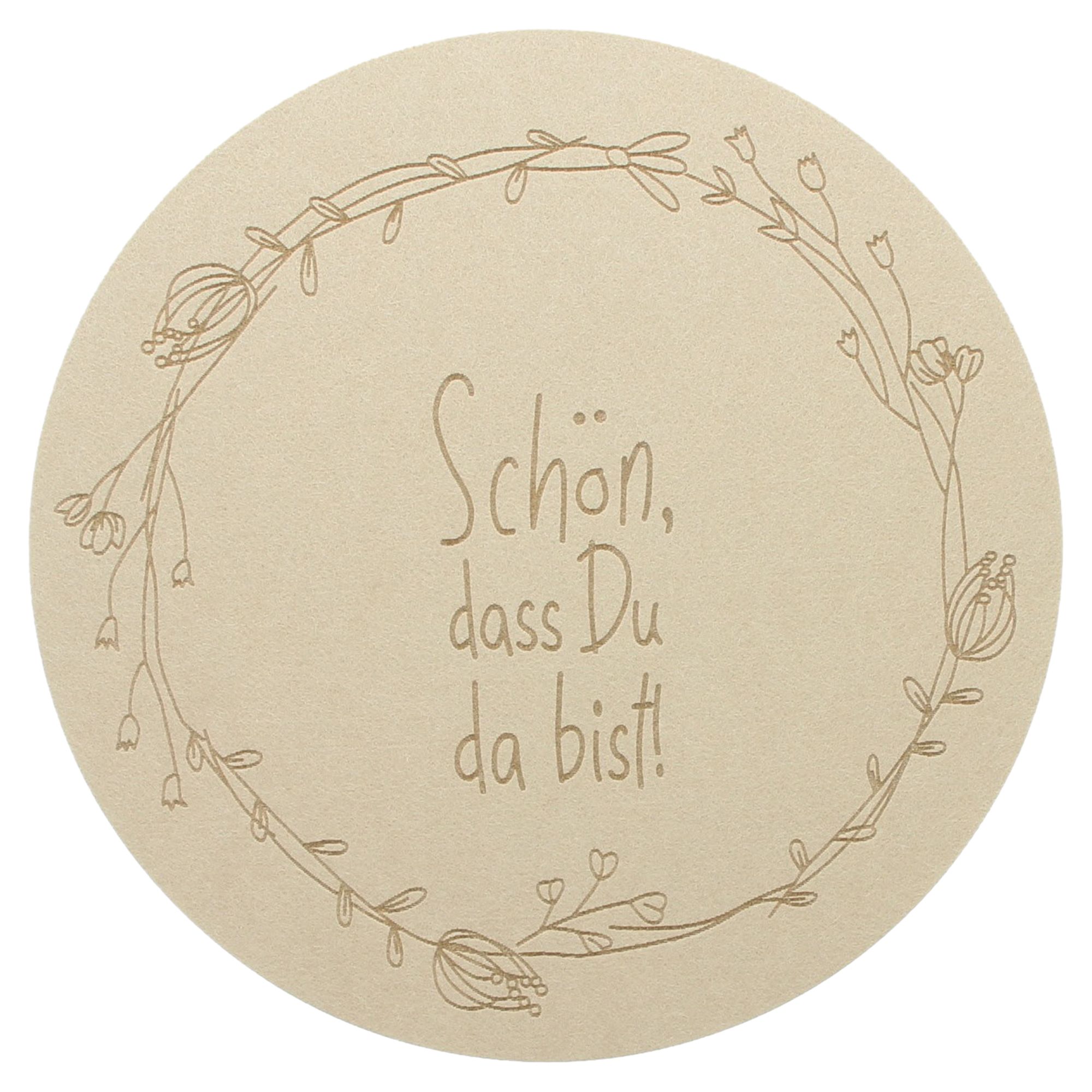 Acheter Lot de 2 sets de table "Schön, dass Du da bist"  dans la boutique en ligne de Frank Flechtwaren pour Automne