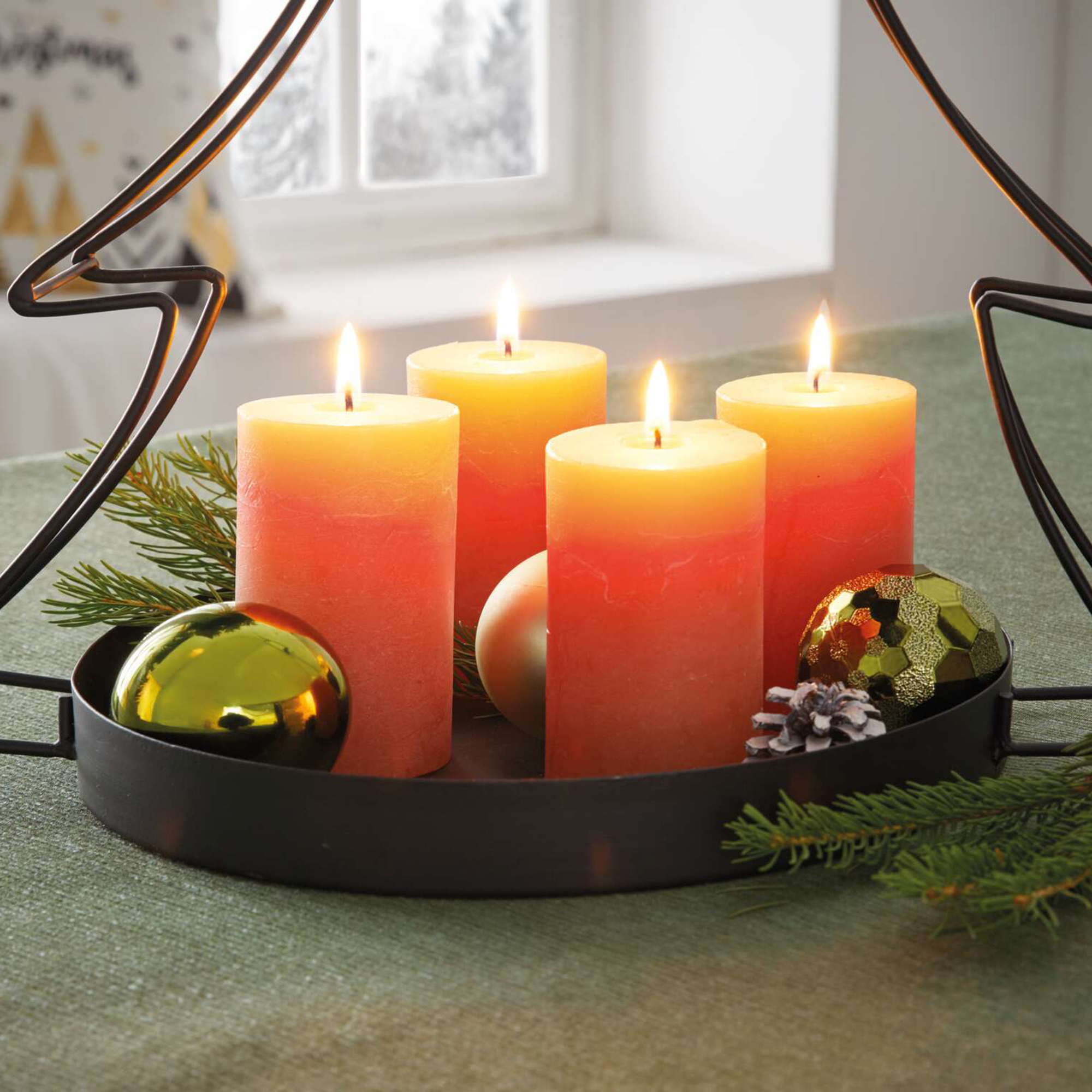 Acheter Lot de 4 bougies "caramel"  dans la boutique en ligne de Frank Flechtwaren