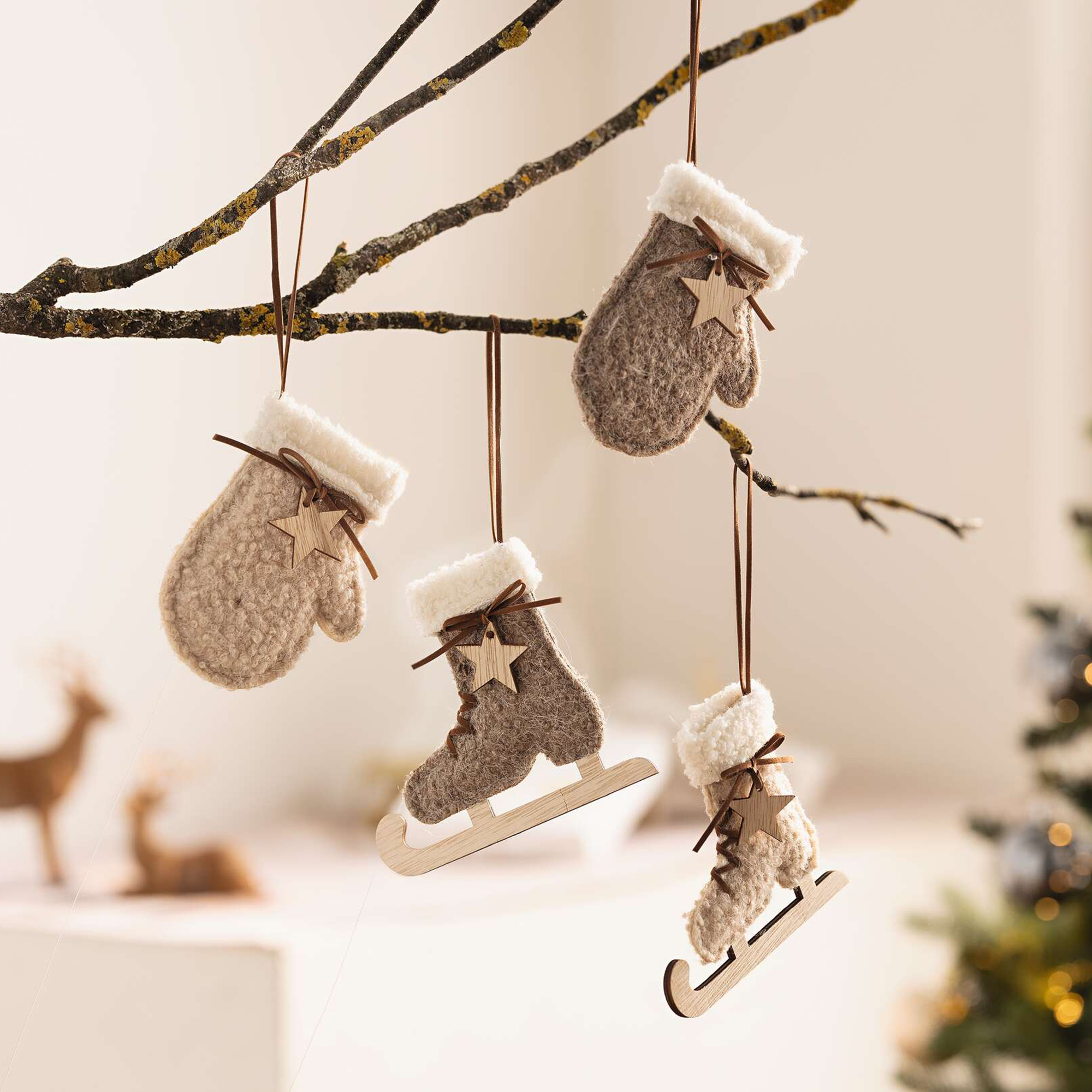 Acheter Lot de 4 suspensions "hIver"  dans la boutique en ligne de Frank Flechtwaren