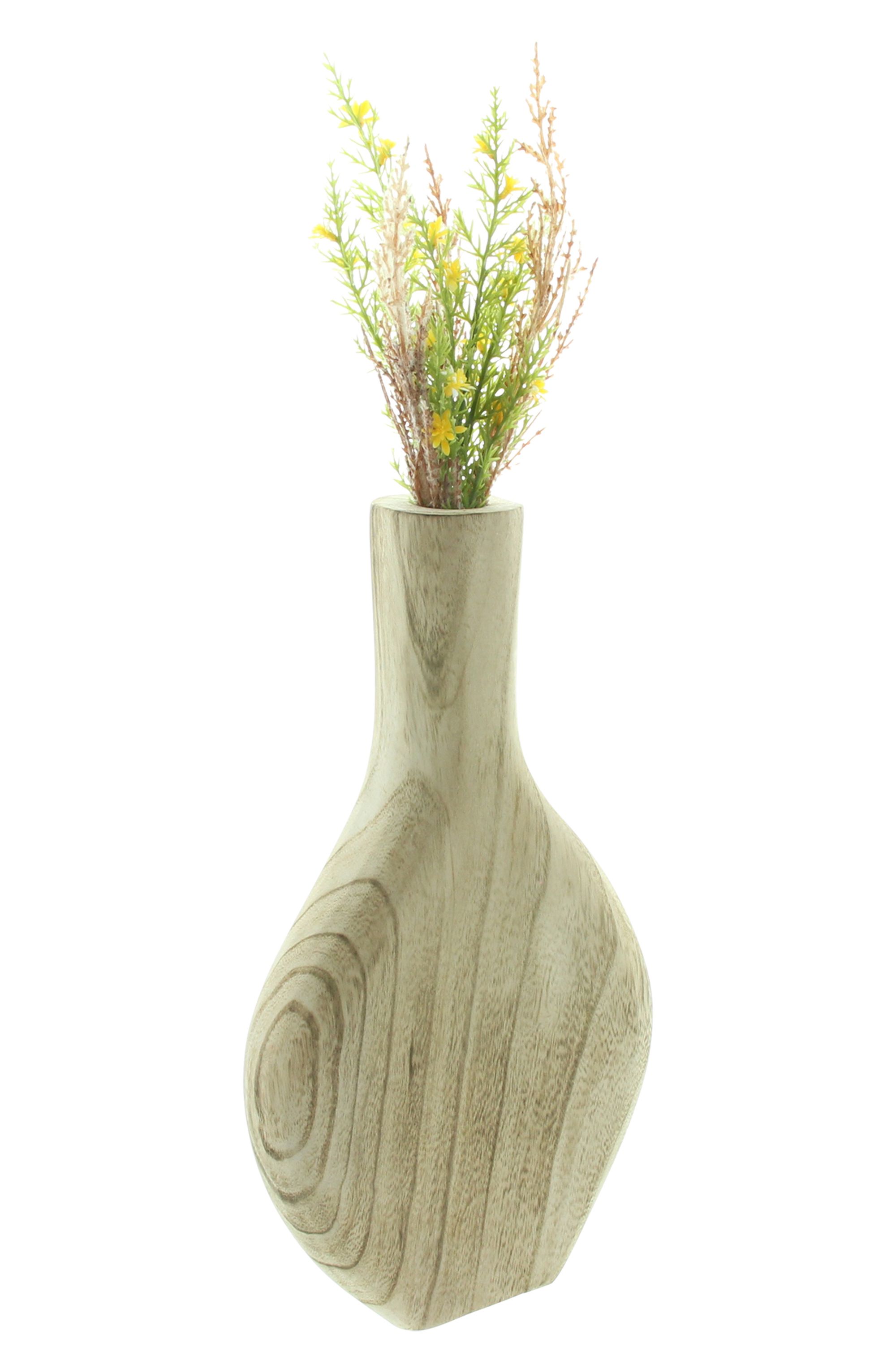 Acheter Vase de décoration "Wood", aplati  dans la boutique en ligne de Frank Flechtwaren pour Salon