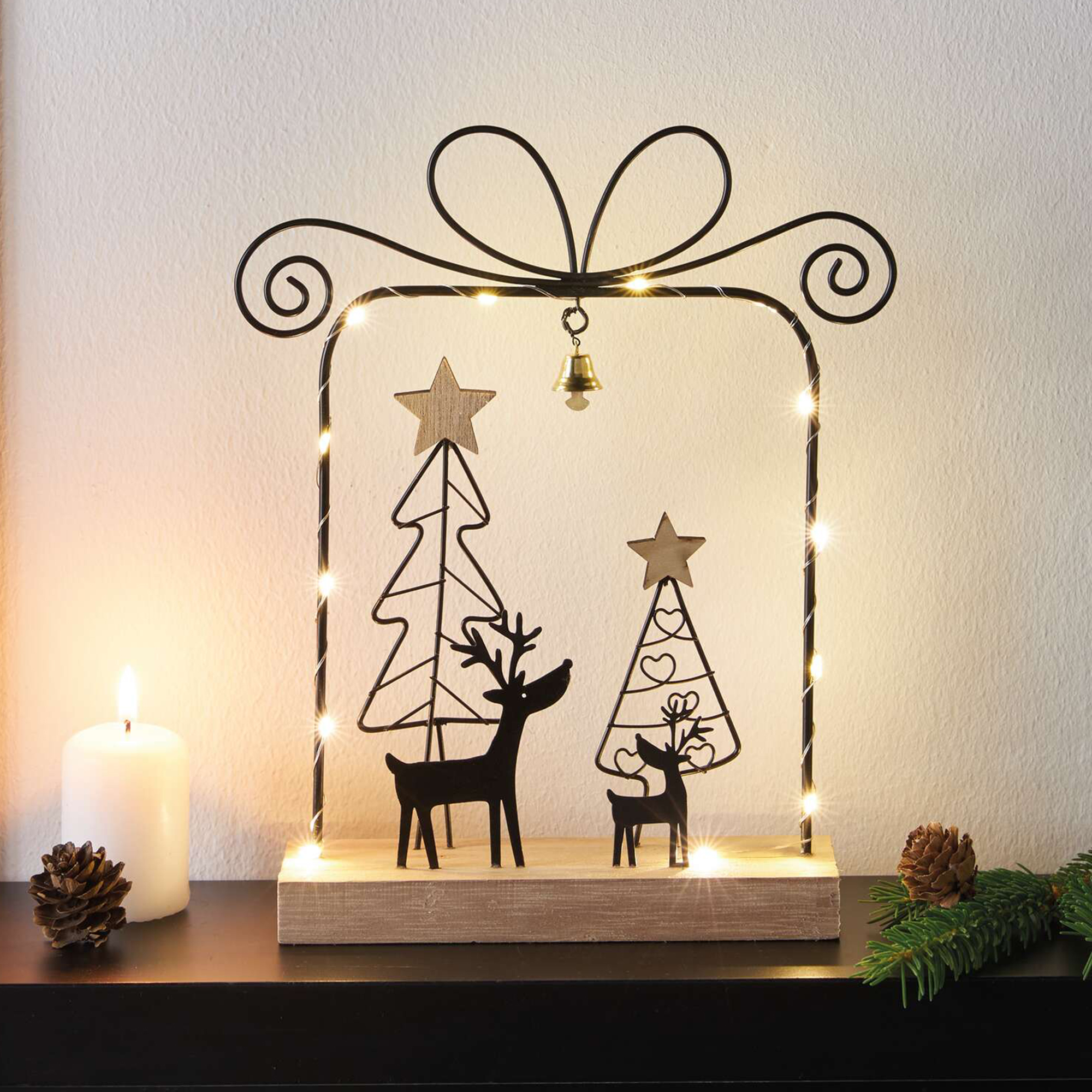 Acheter Cadeau décoratif LED "Black"  dans la boutique en ligne de Frank Flechtwaren