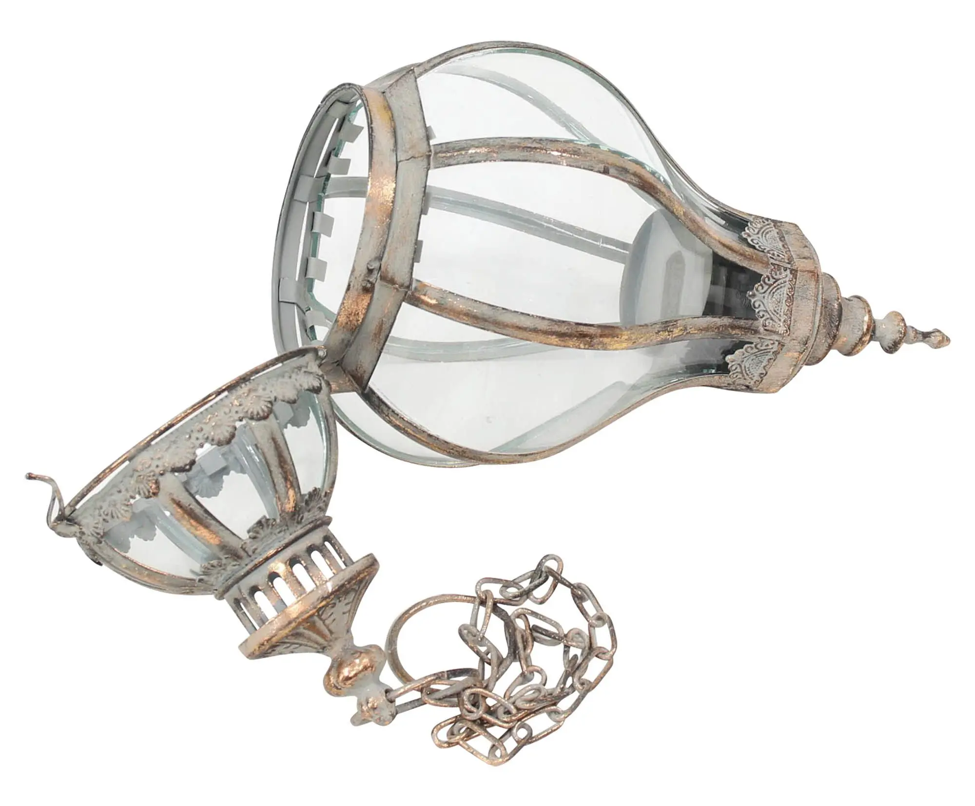 Acheter Lanterne suspendue « Metallic Vintage » dans la boutique en ligne de Frank Flechtwaren pour Lanternes